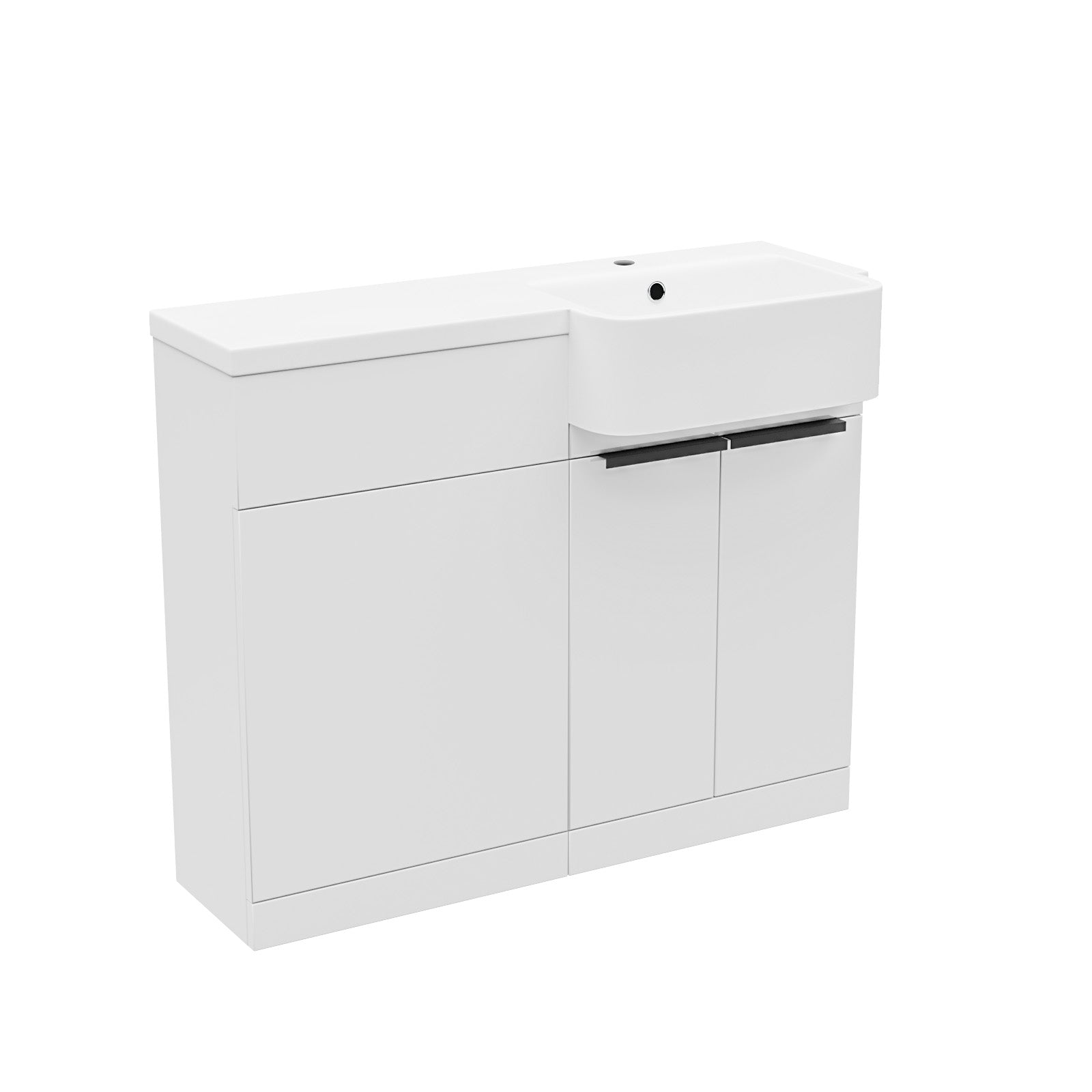 Bretford Freestanding Basin Vanity Unit with Black Handle & WC Unit