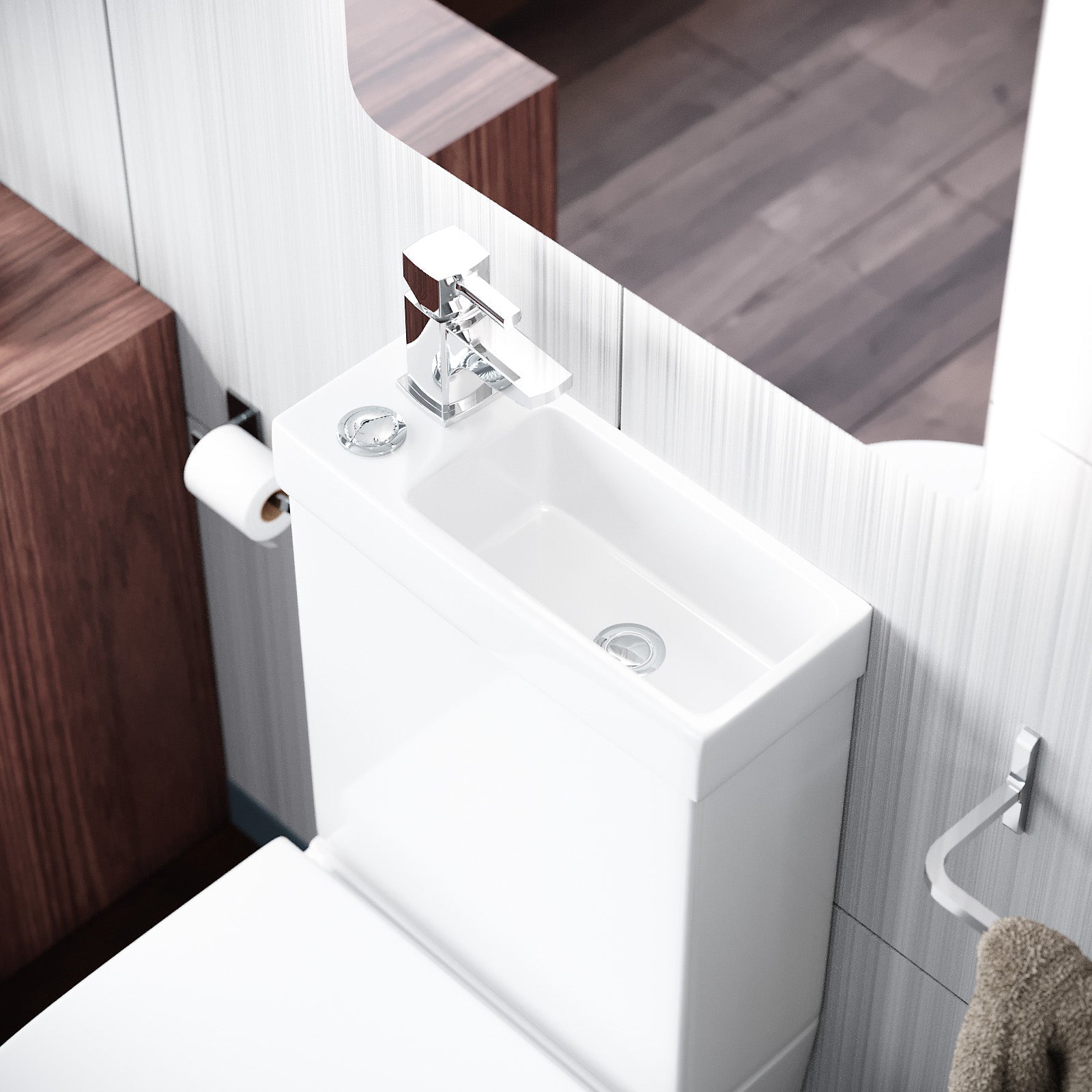 Pilton 2 in 1 Close Coupled Pan, Cistern, Seat & Boston Basin Mono Mixer Tap