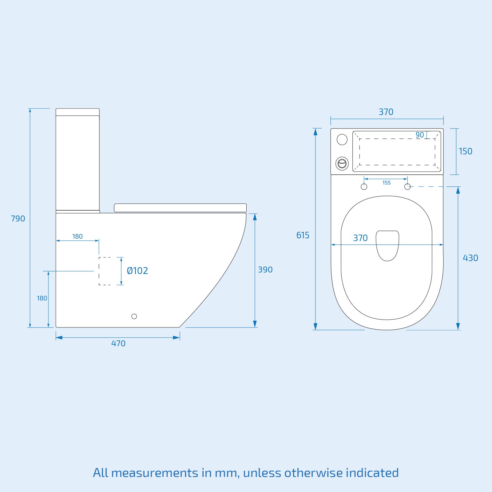 Pilton 2 in 1 Close Coupled Pan, Cistern And Round PP Toilet Seat