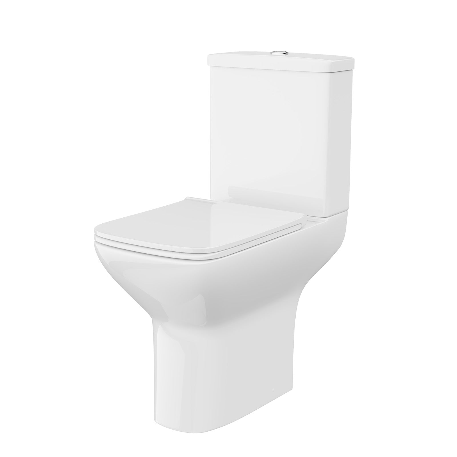 Nanuya 500mm Floorstanding White Basin Vanity & Rimless Close Coupled Toilet Flat Pack
