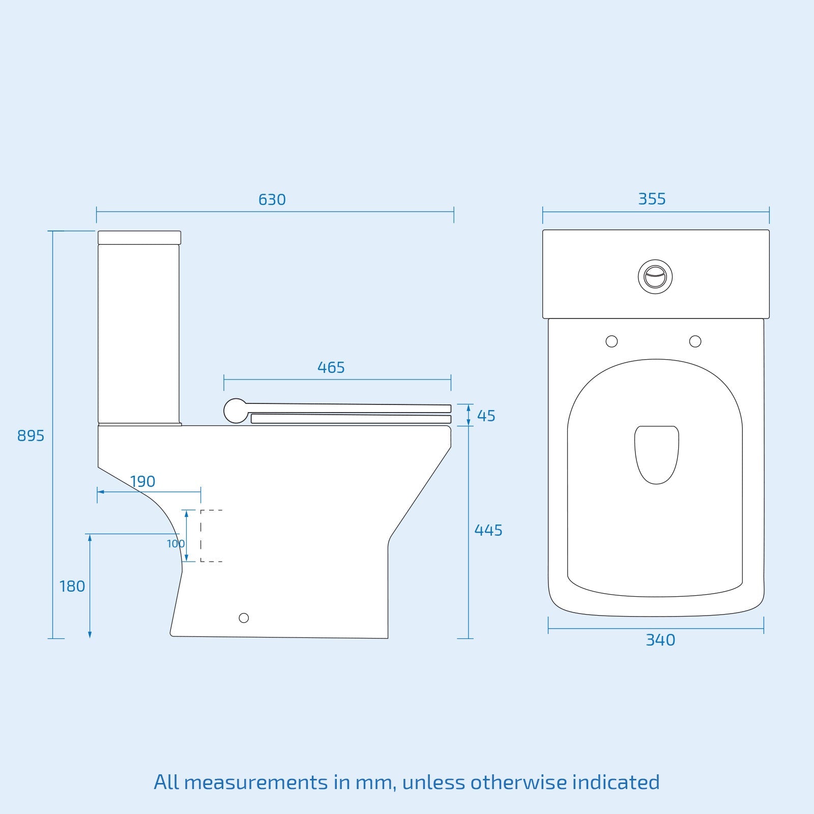 Nanuya 500mm Floorstanding White Basin Vanity & Rimless Close Coupled Toilet Flat Pack