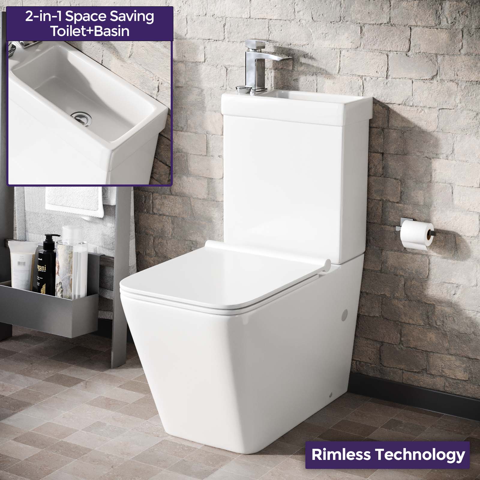 Nova 2 in 1 Combo Toilet and Basin Space Saver Unit