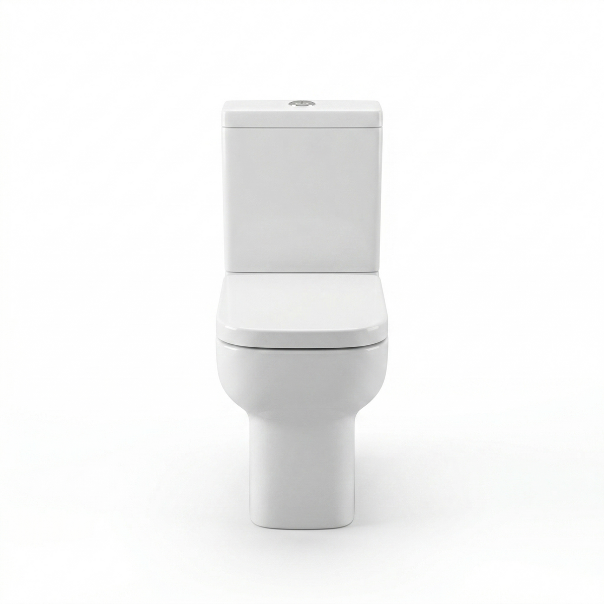 Kartell Options 600 White Comfort Height Close Coupled Rimless Square Toilet with Cistern & Soft Close Seat