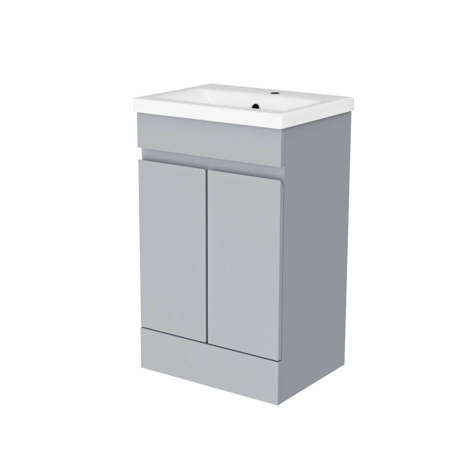 Alaska Matte Grey 500mm PVC Freestanding Bathroom Basin Vanity Unit