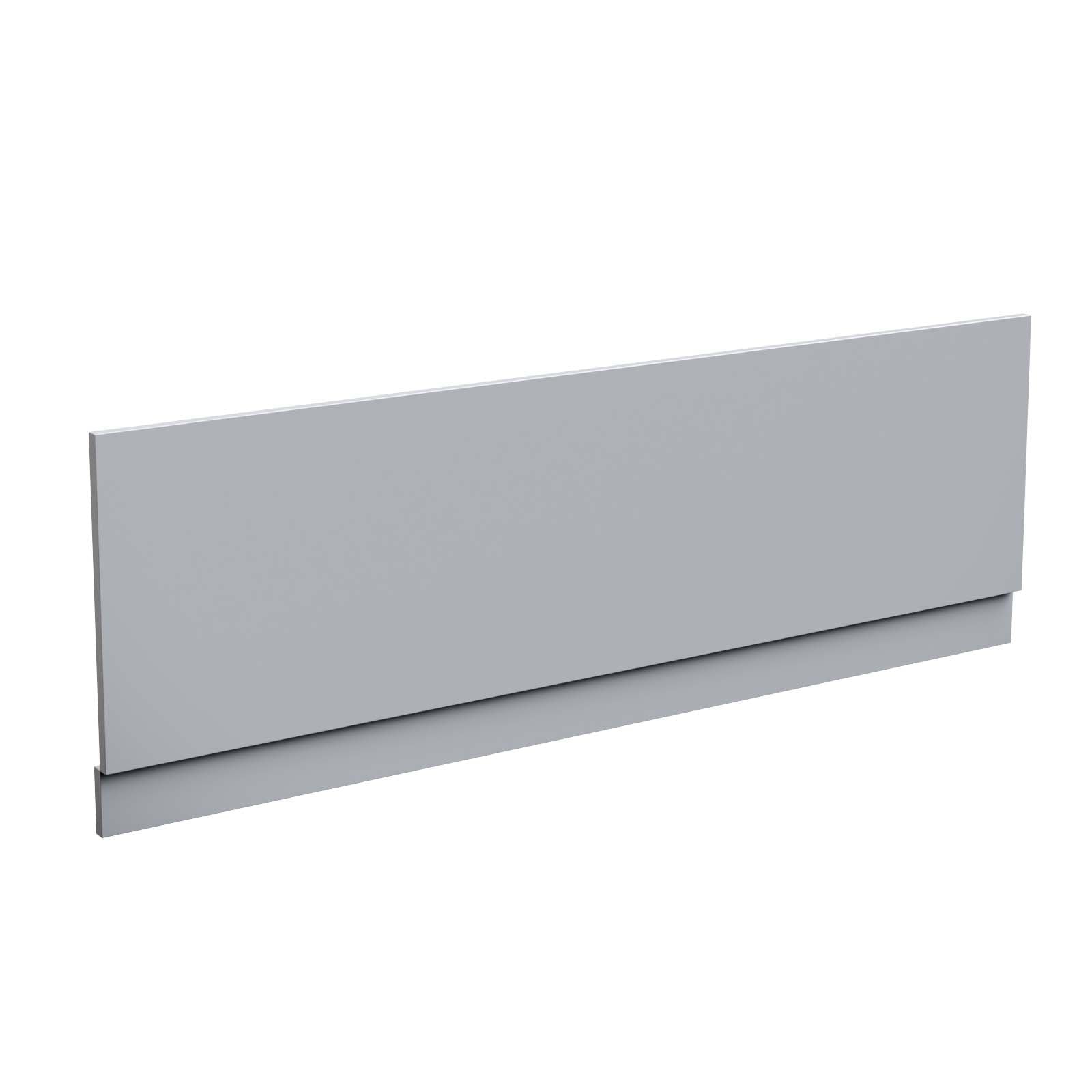 Modern 1700 mm Steel Grey Front Side Bath Panel Durable PVC + Plinth Gorge