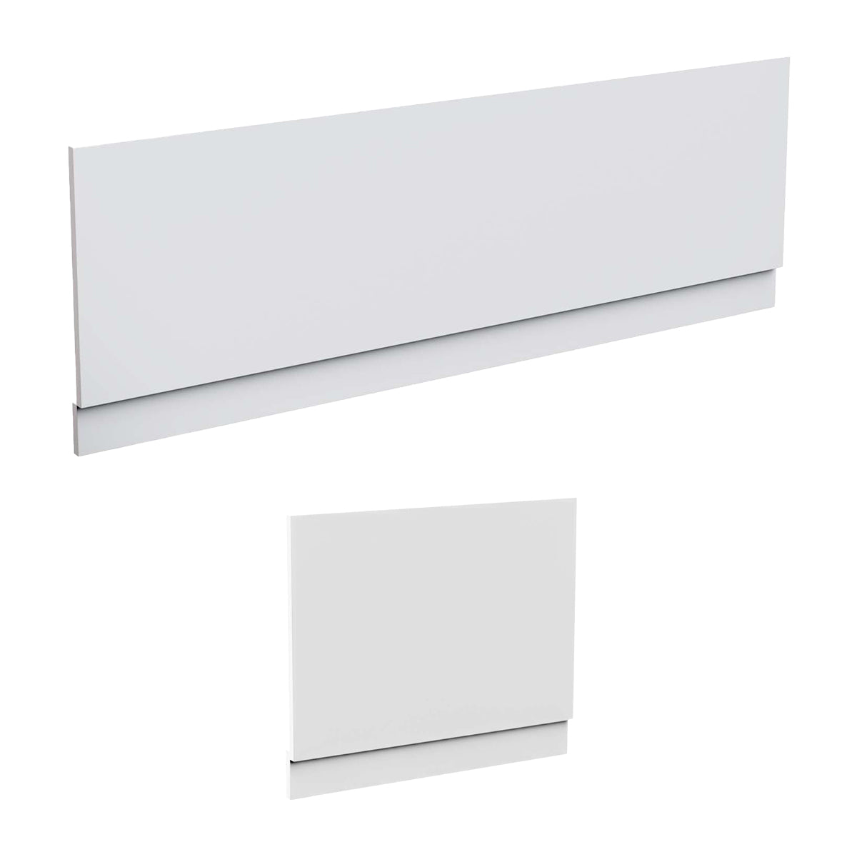 Gorge White PVC 1700mm Front & End Bath Panels + Plinth