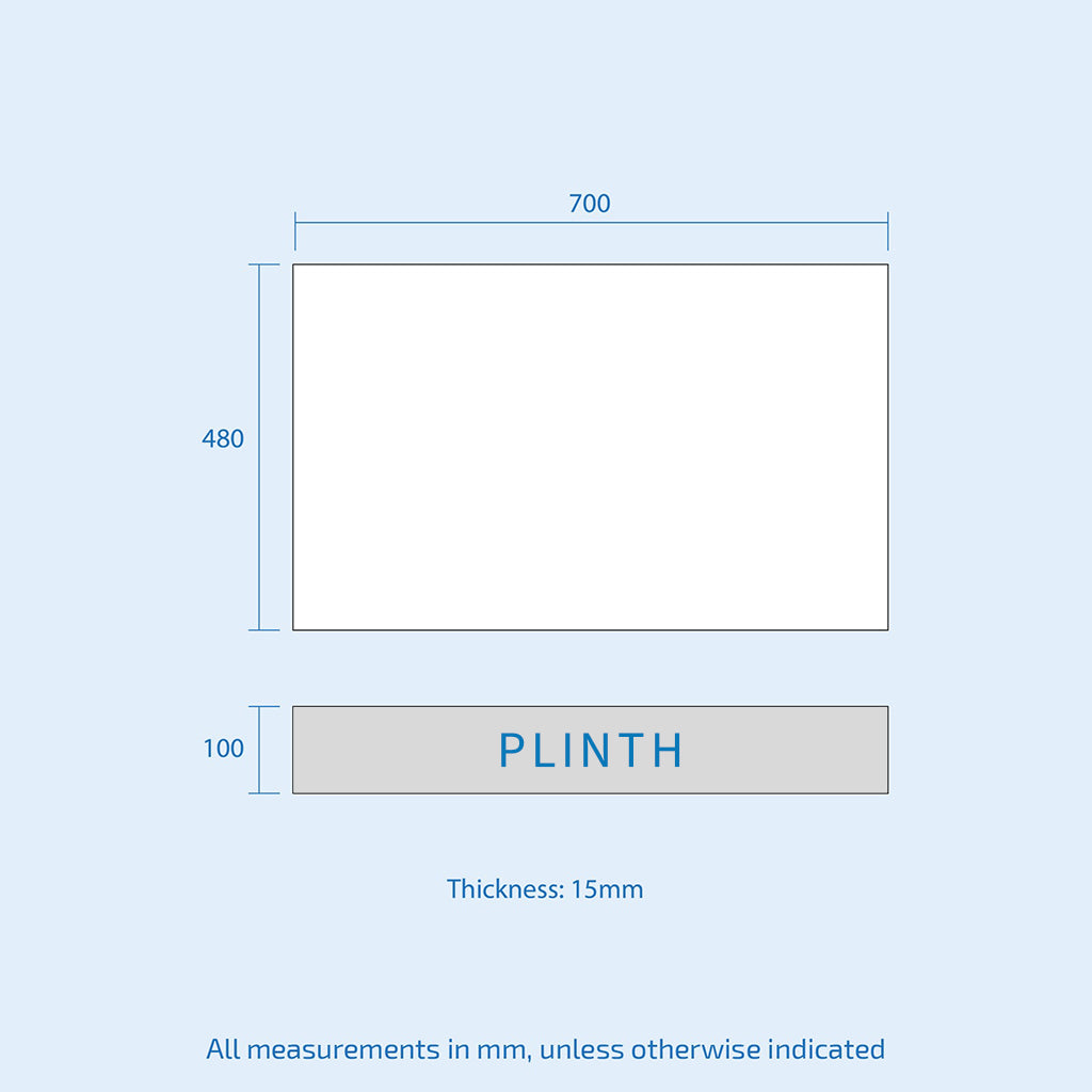 Gorge Light Grey PVC 700mm End Bath Panel + Plinth