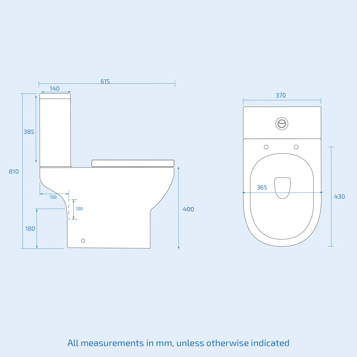Ellen 550mm Freestanding Vanity Basin Unit & Close Coupled Toilet White