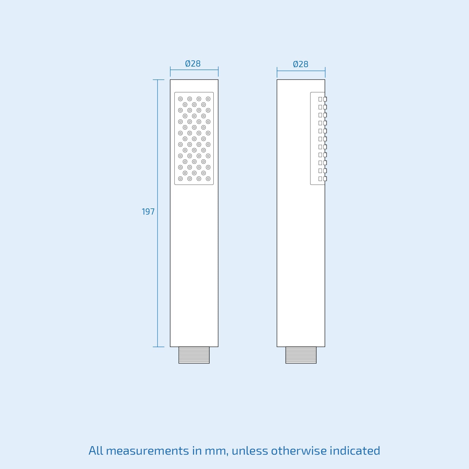 Centa Modern Chrome Waterfall Bath Shower Mixer Tap With Pencil Handset Kit