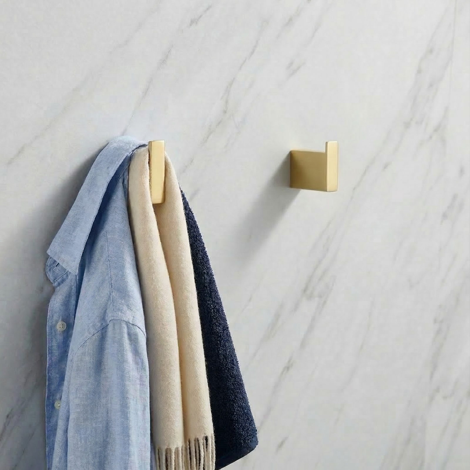 Gloss Gold Wall Mounted Single Robe Hook