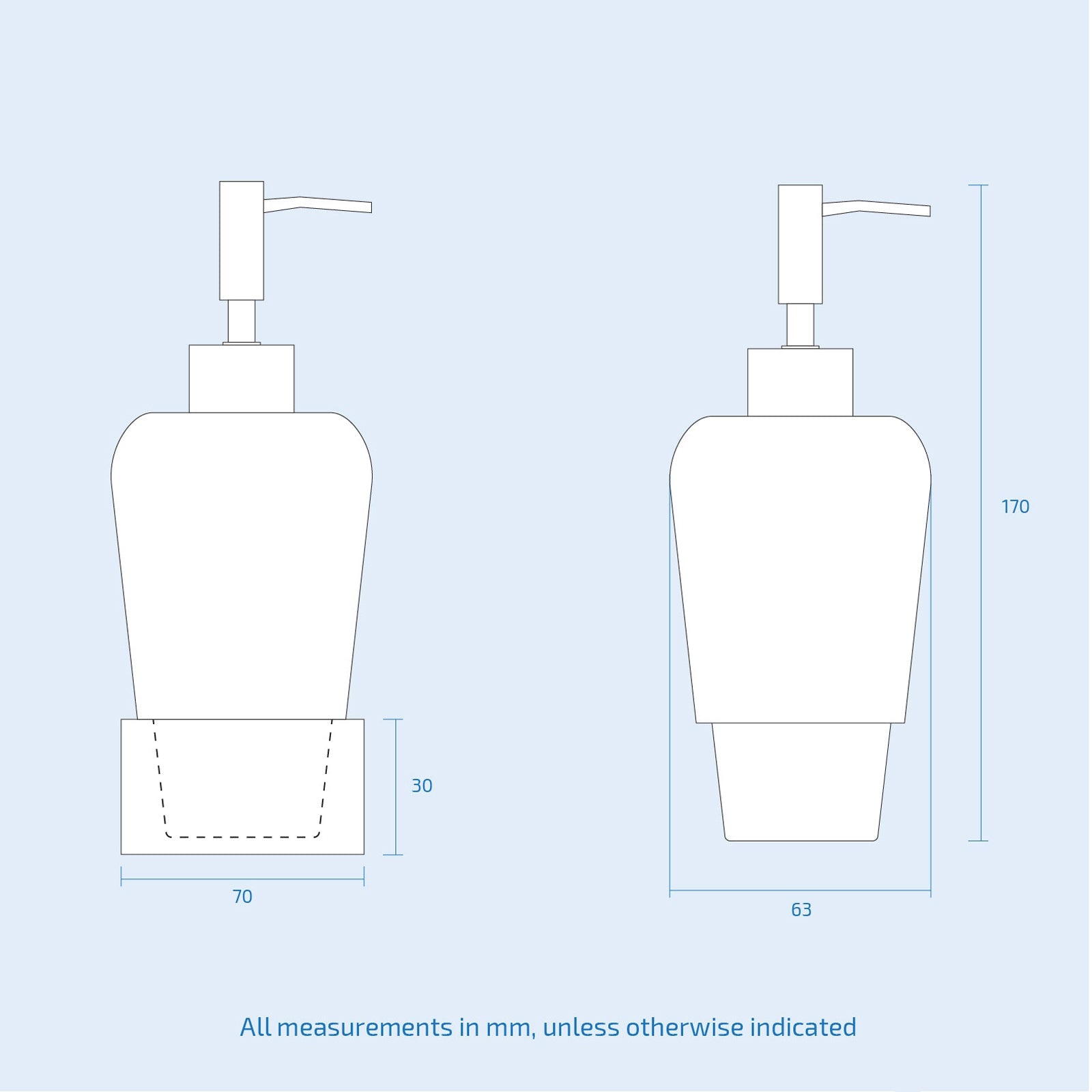 Chrome Wall Mounted Soap Dispenser