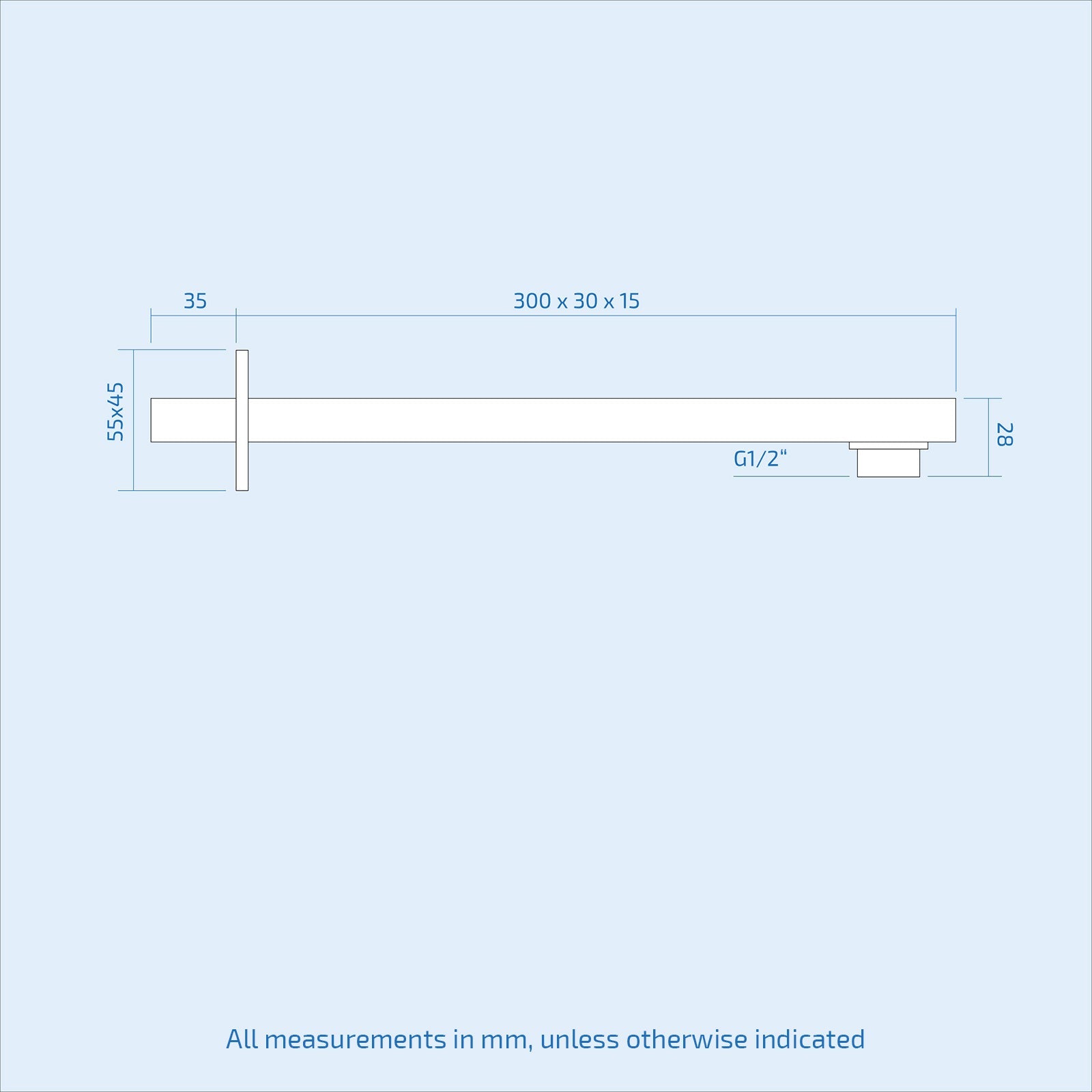 Rose 2 Way Concealed Thermostatic Shower Mixer Valve 200 Slim Overhead - Chrome