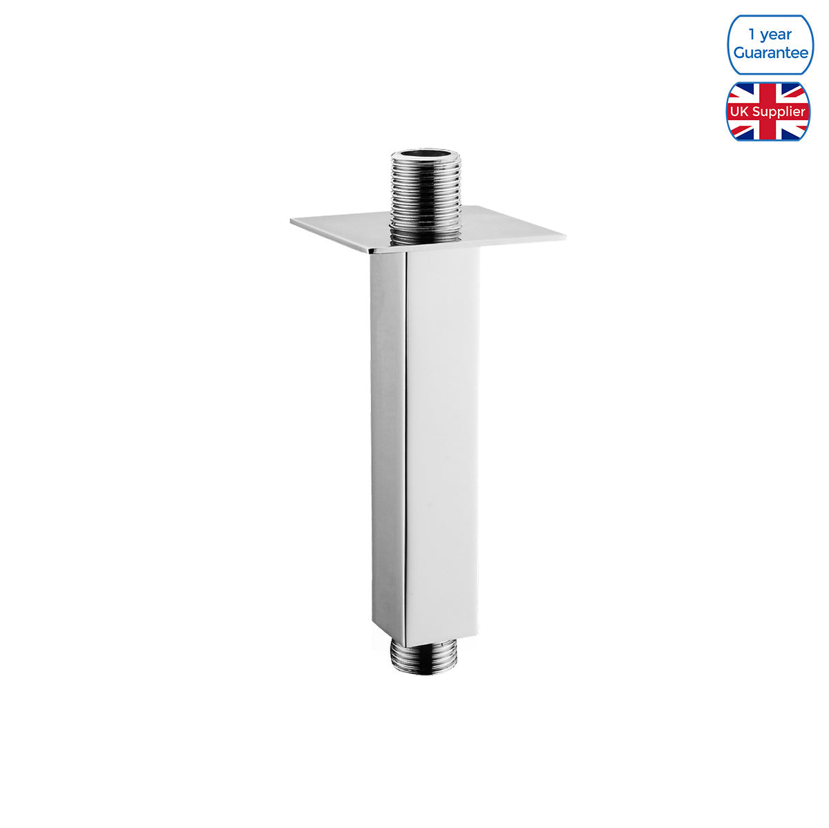 Lotus Square Slim Ceiling 2 Dial 1 Way Brass Valve Thermostatic Shower Set