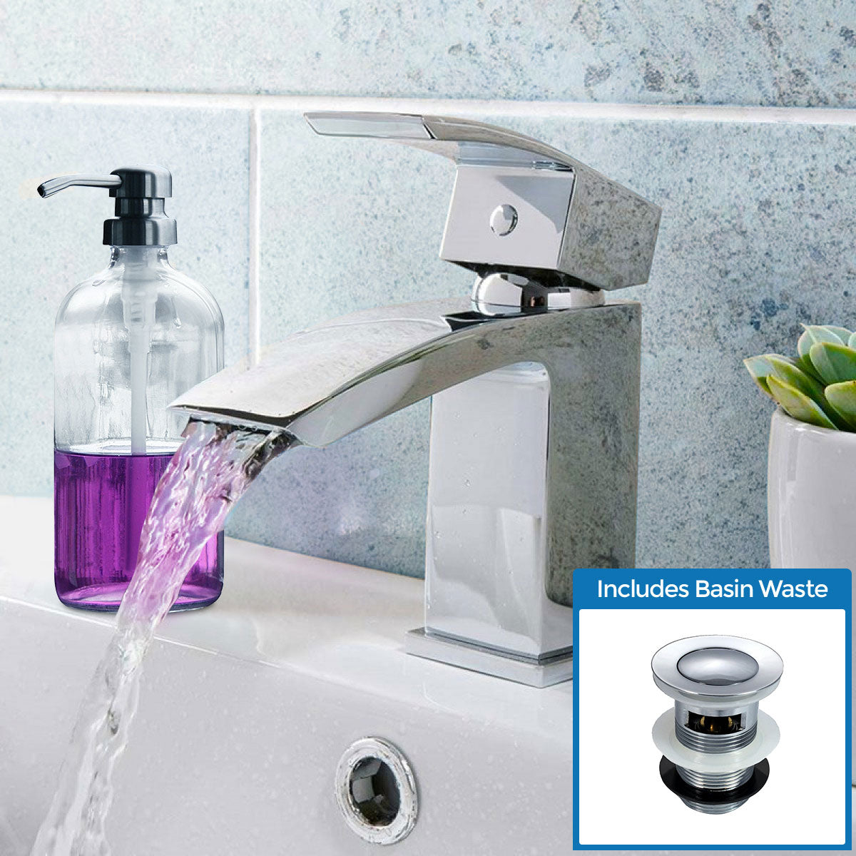 Arke Contemporary Chrome Cloakroom Basin Mono Mixer Tap