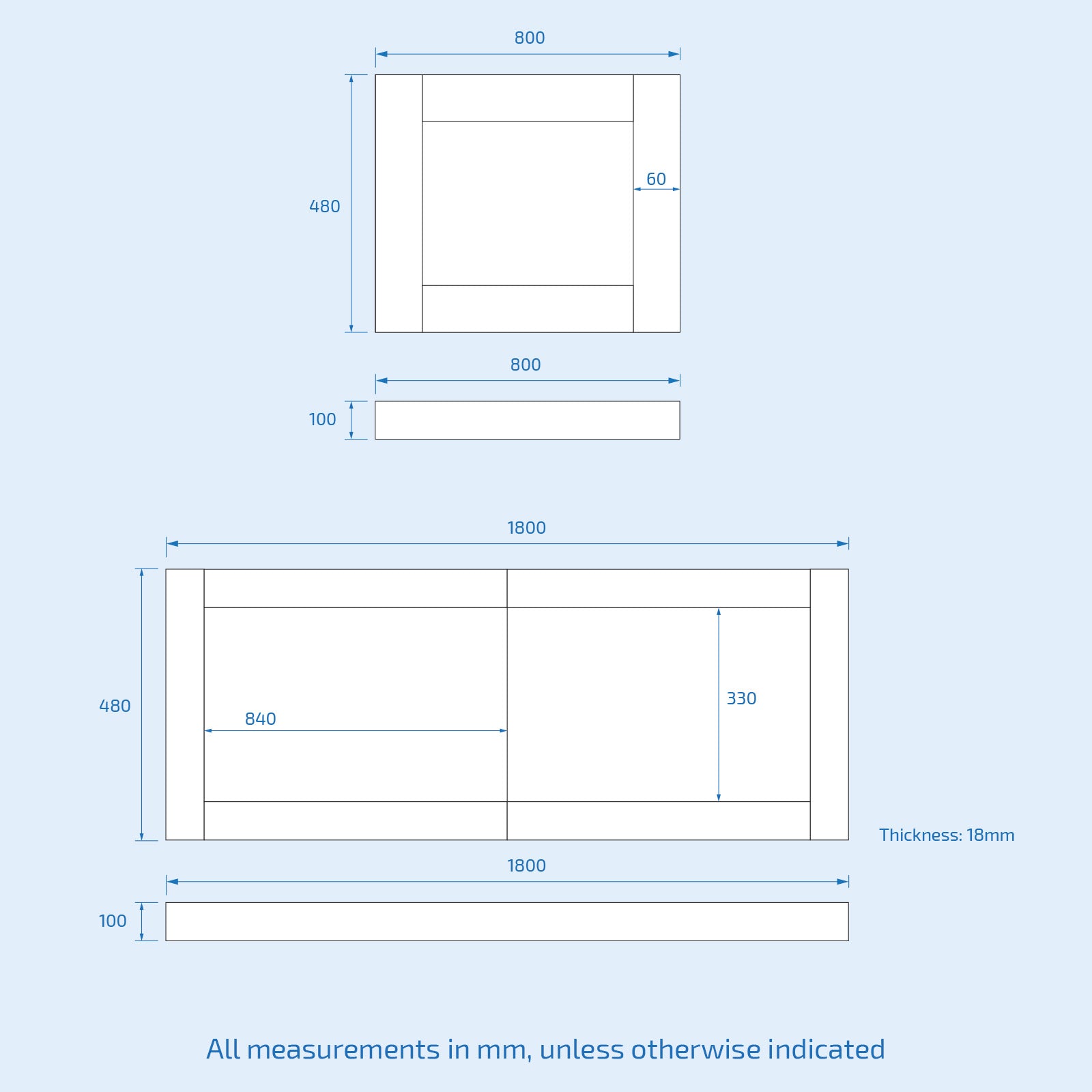 White PVC 1800mm 2 Sliding Doors Bath Front Panel & 800mm End Panel