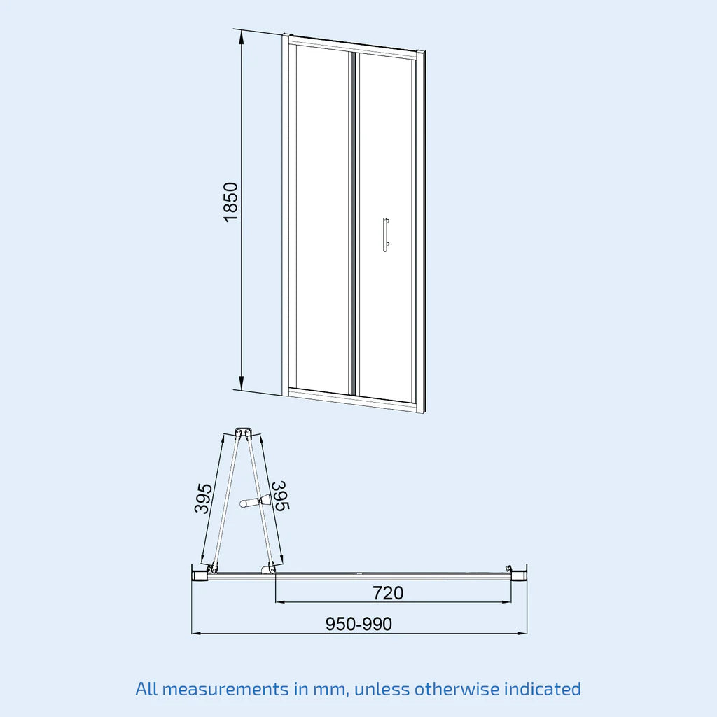 Bi-fold Enclosure # Options_1000 x 700 mm|1000 x 760 mm|1000 x 800 mm|1000 x 900 mm|1000 x 1000 mm