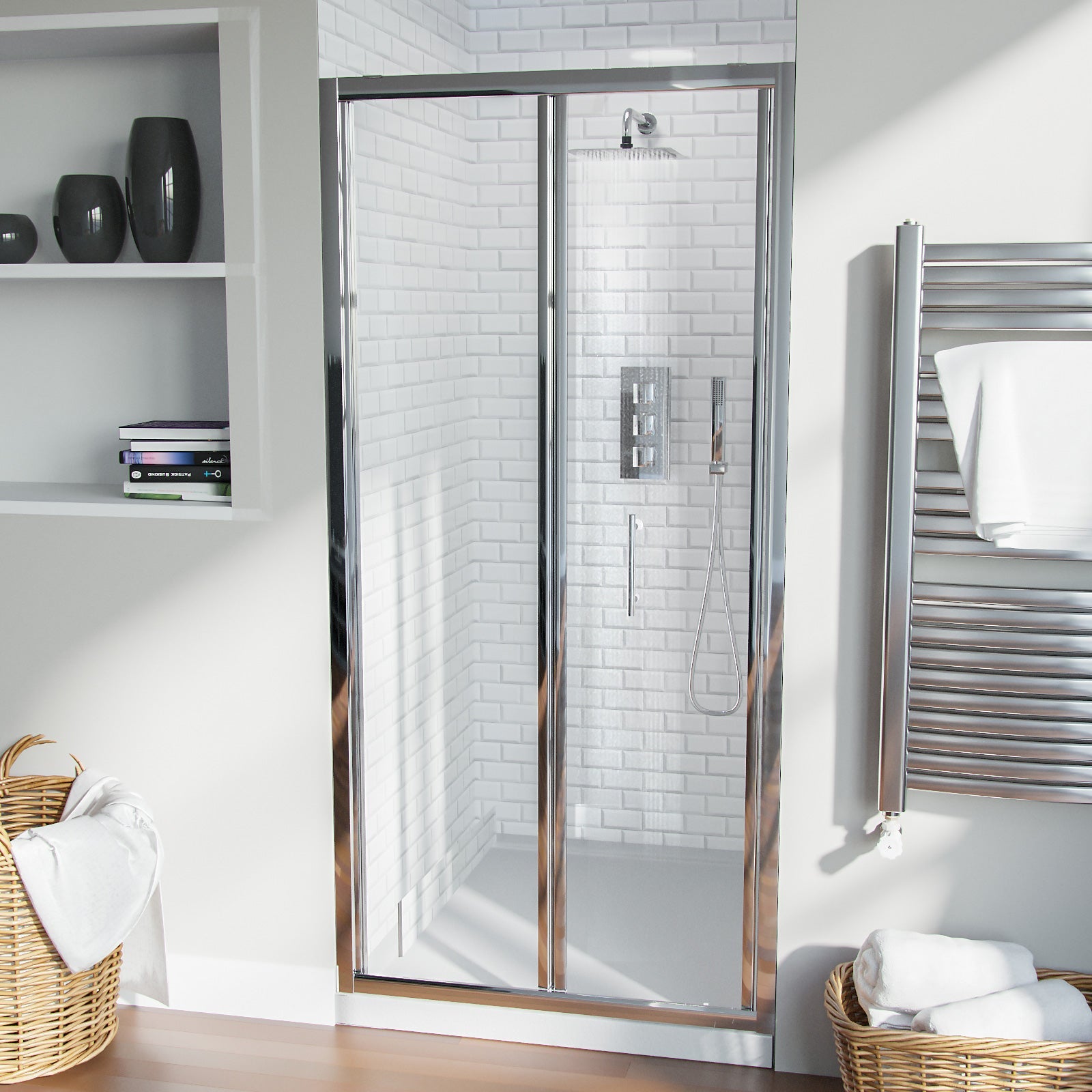 Bill Chrome Framed Bi-Fold Shower Enclosure Door