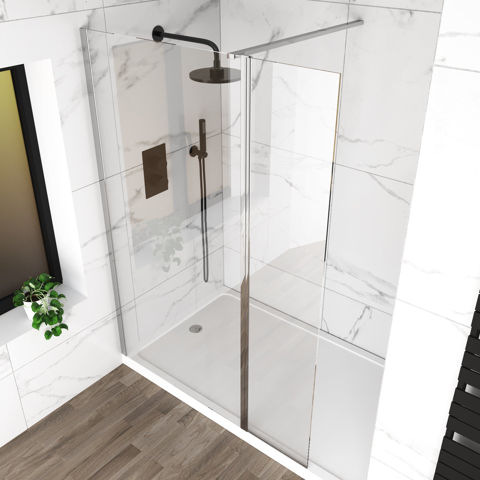 Samoa Walk in Wet Chrome Room Enclosure