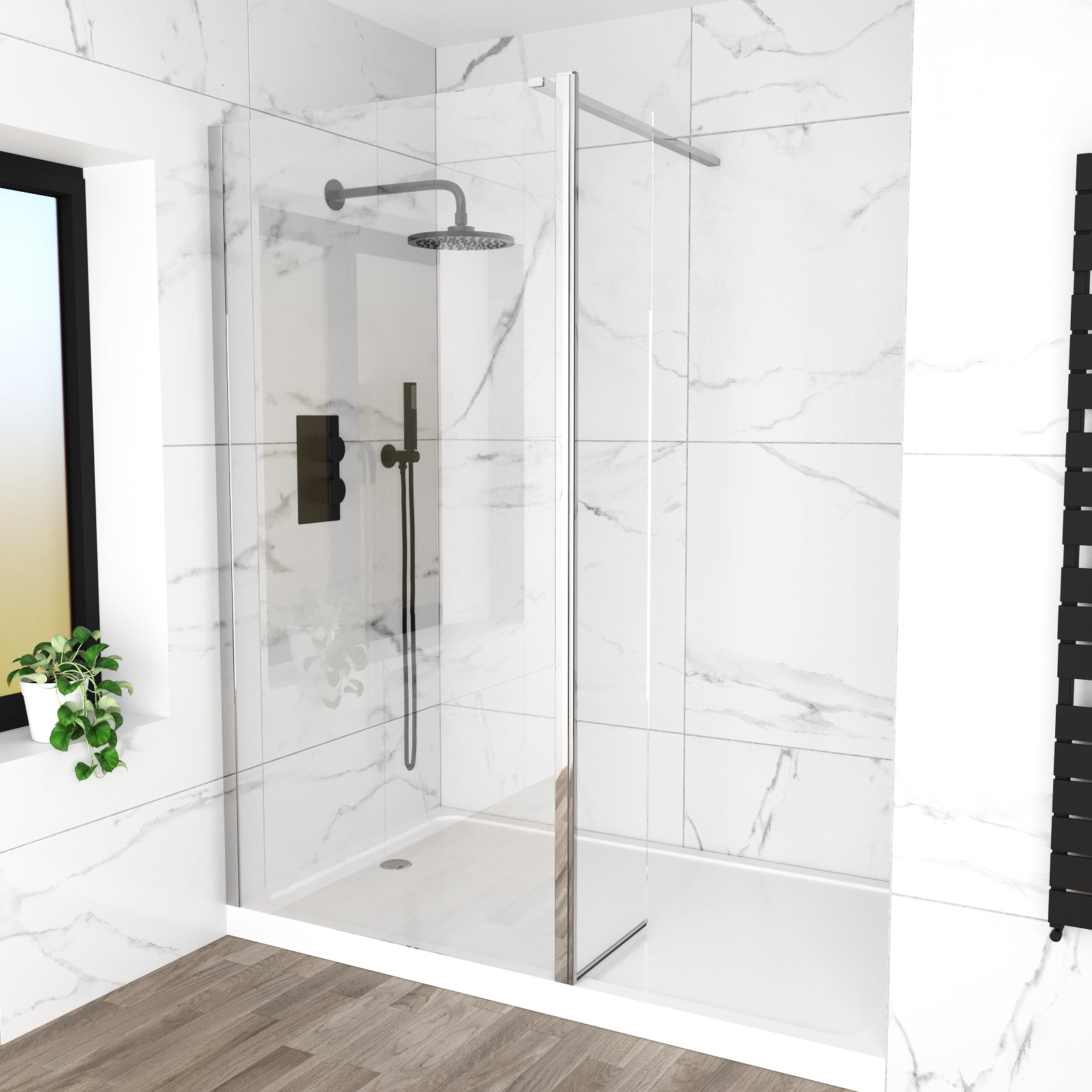 Samoa Walk in Wet Chrome Room Enclosure