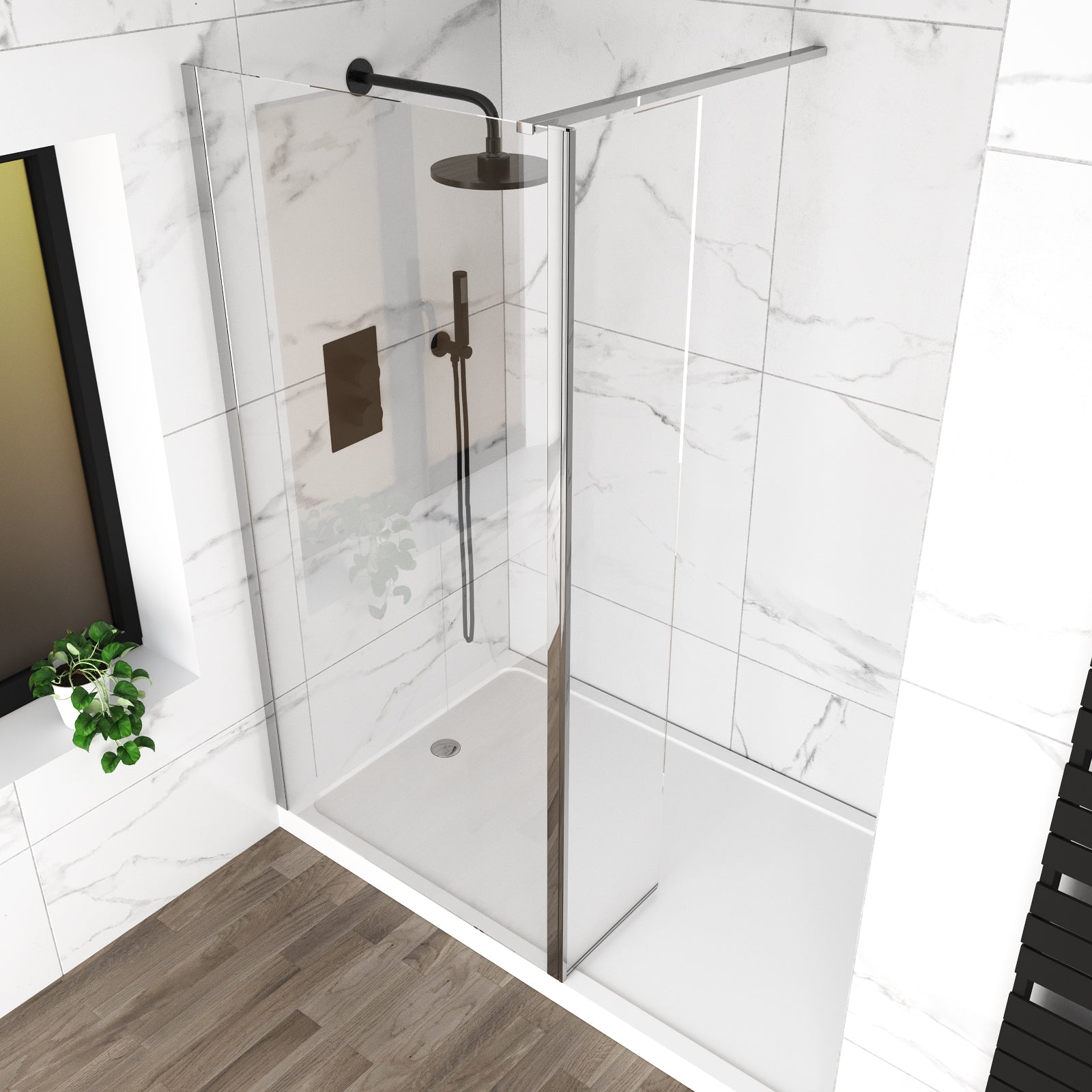 Samoa Walk in Wet Chrome Room Enclosure