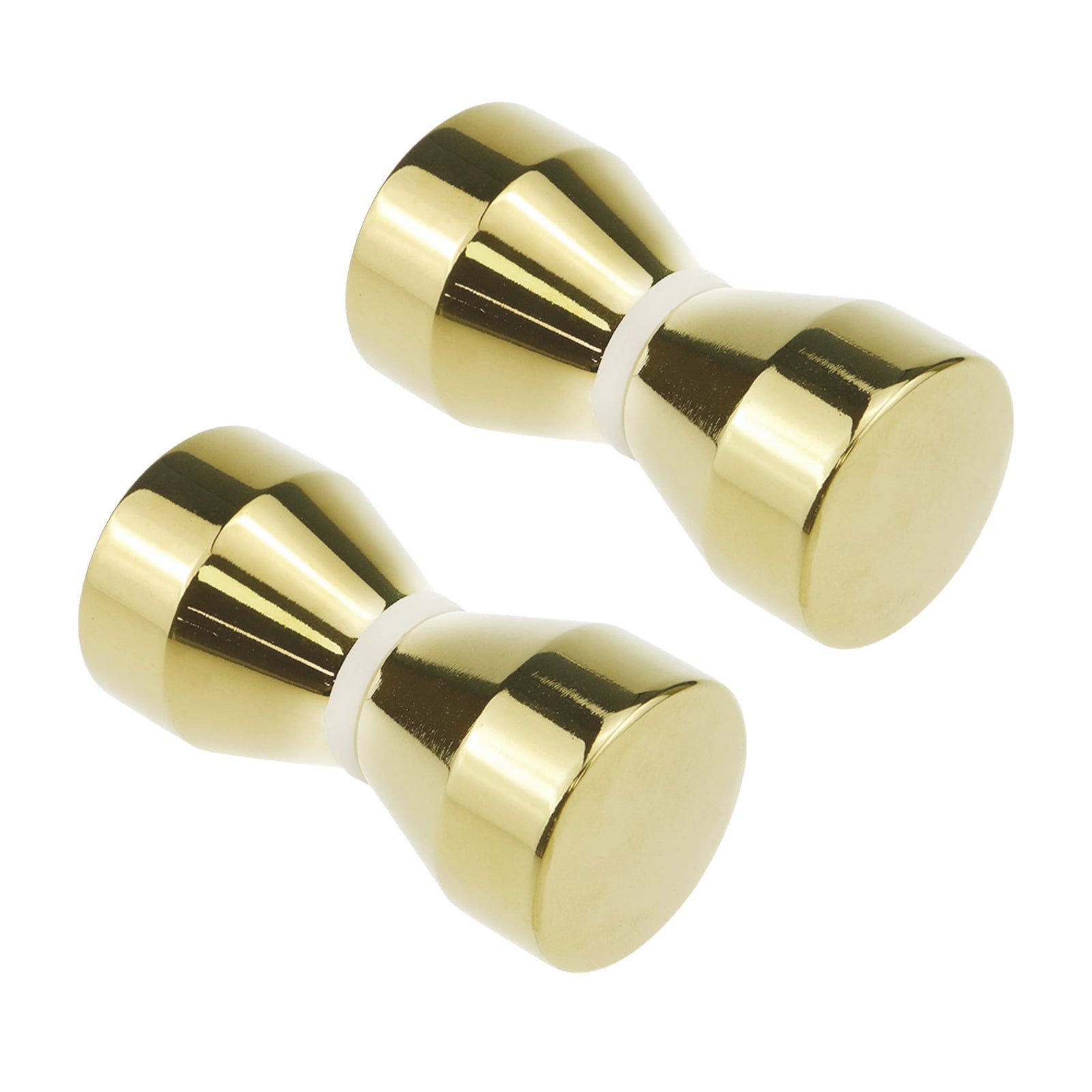 Cone Brushed Brass Aluminium Shower Door Knob Handle Set Of 2