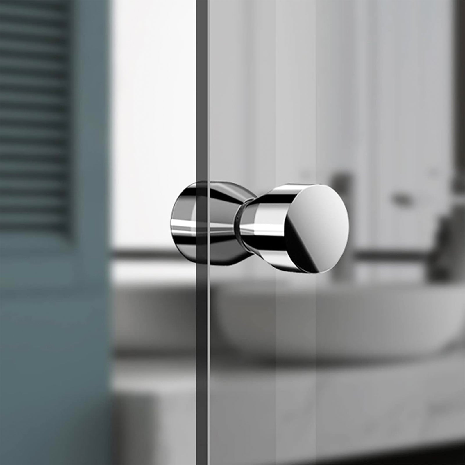 Cone Chrome Aluminium Shower Door Knob Handle