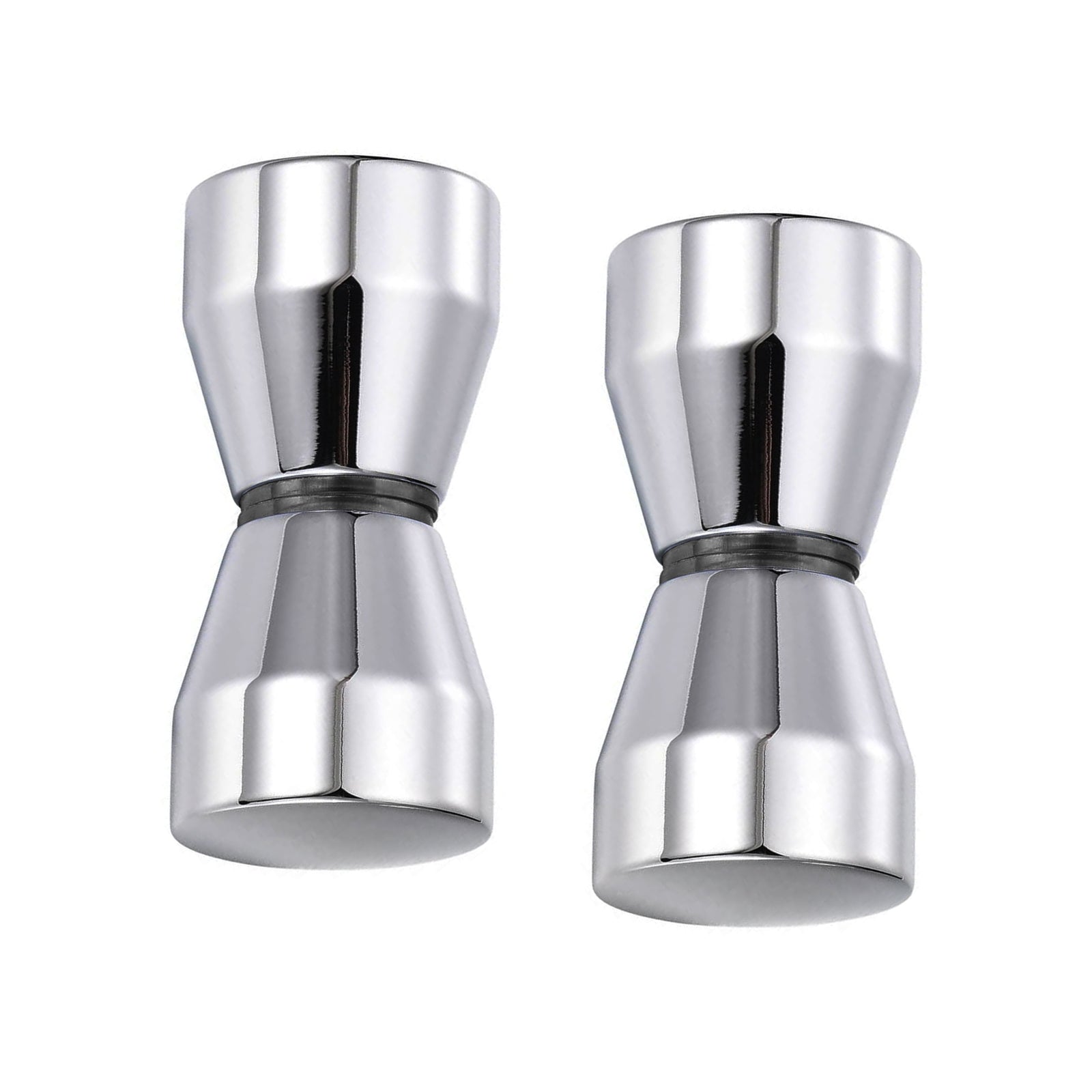 Cone Chrome Aluminium Shower Door Knob Handle Set Of 2