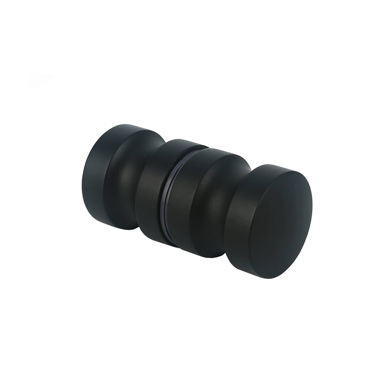 Round Black Aluminum Shower Door Knob Handle