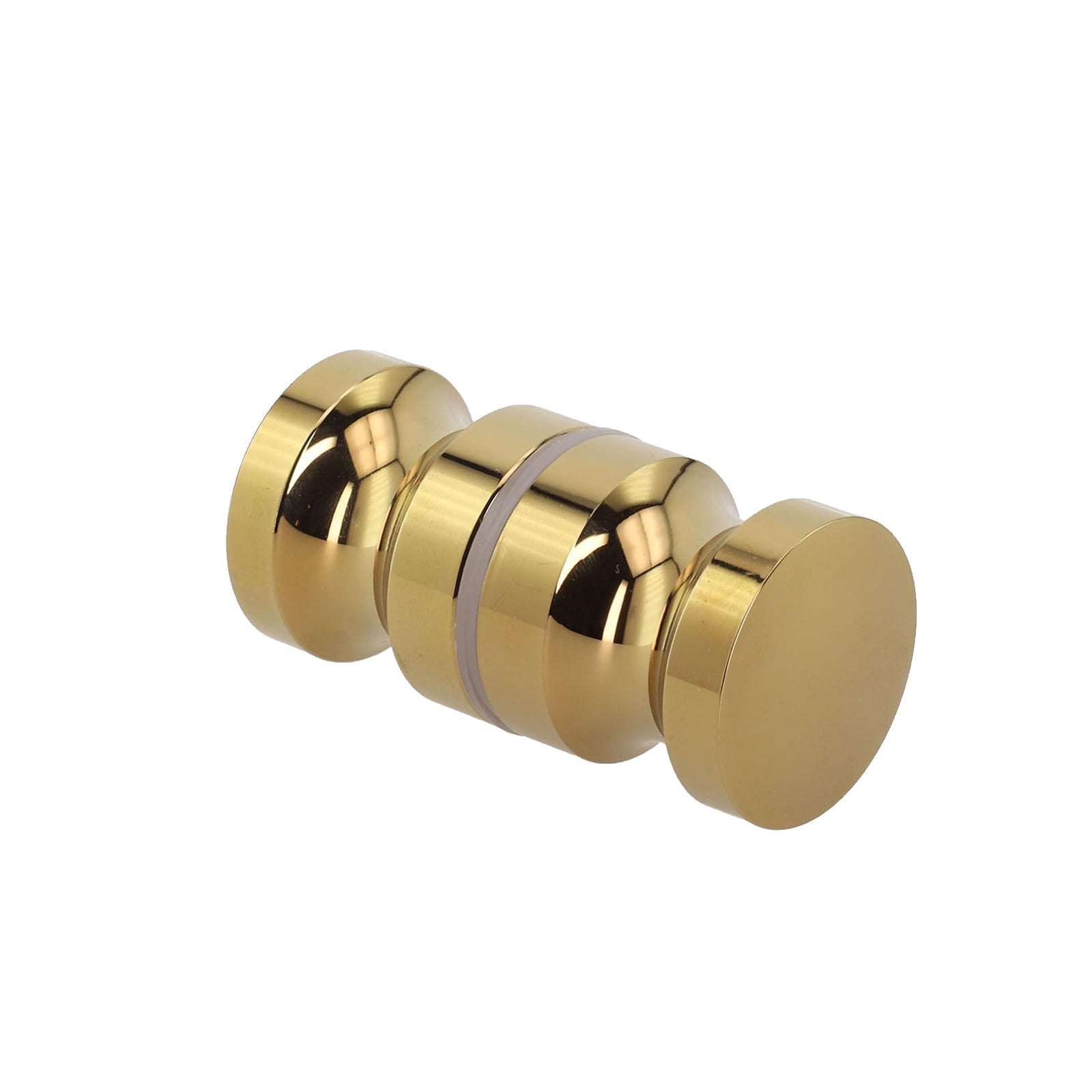 Round Brushed Brass Aluminium Shower Door Knob Handle