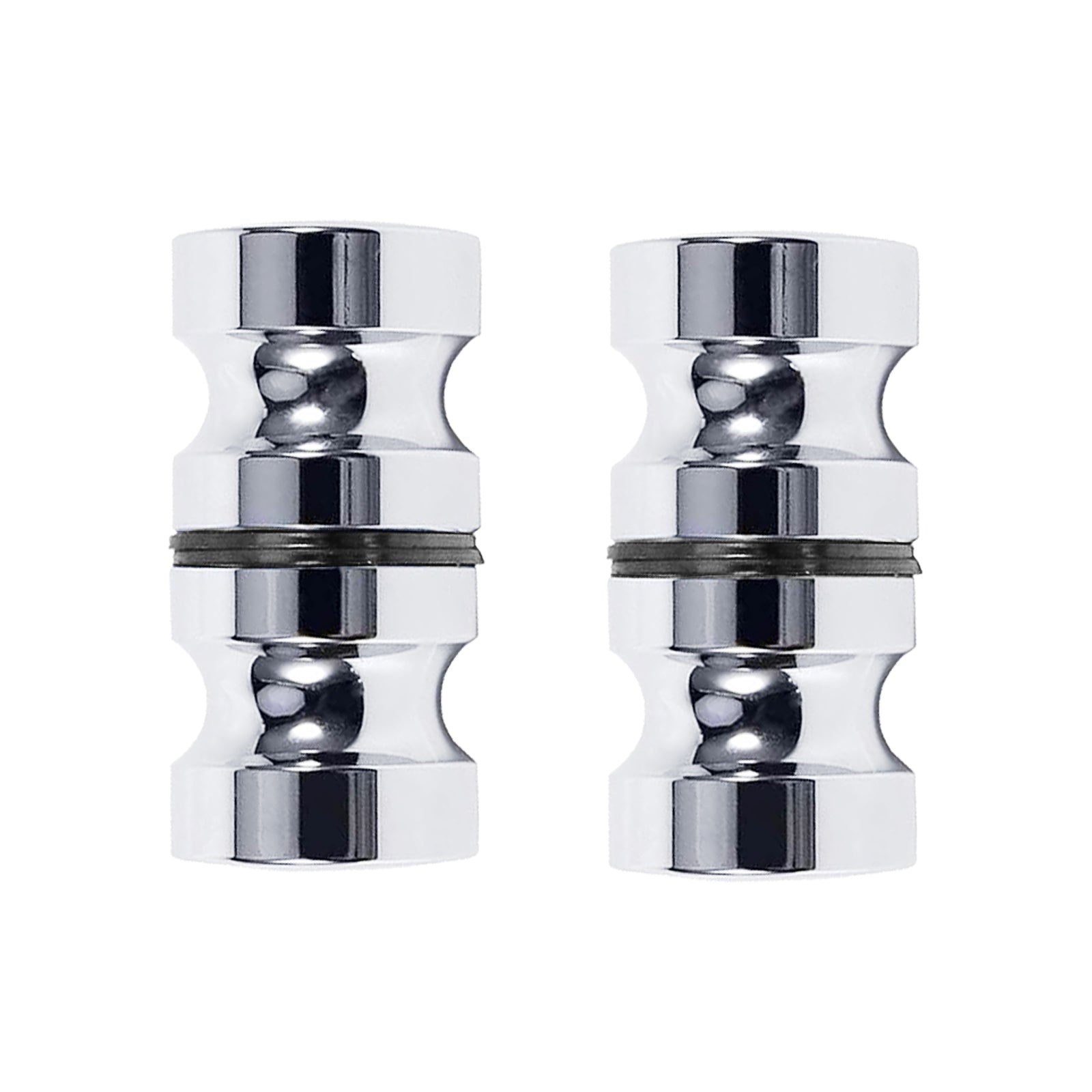 Round Chrome Aluminium Shower Door Knob Handle Set Of 2