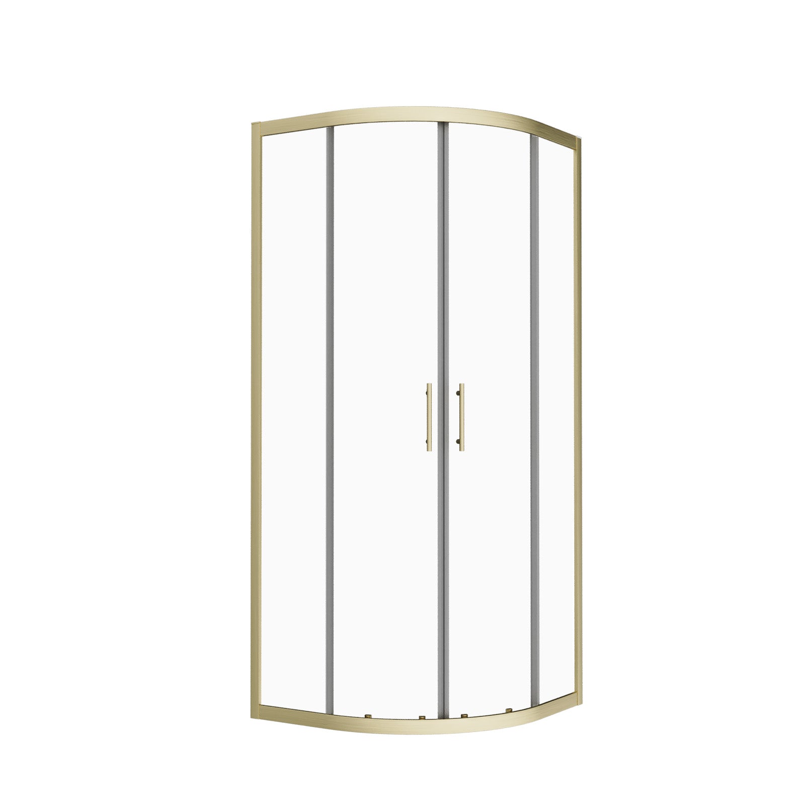 Saturn 900 x 900mm Quadrant Corner Shower Enclosure Brushed Brass