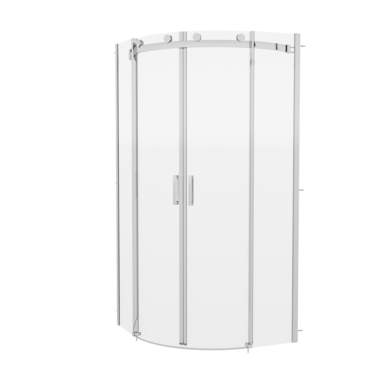 Hardwick Frameless Quadrant Corner Chrome Shower Enclosure Door