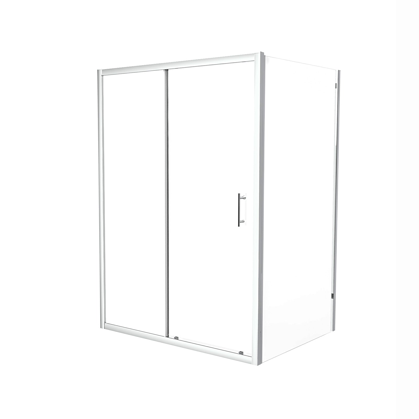 Manga 1400 x 760mm Shower Enclosure Sliding Door & Glass Side Panel Chrome