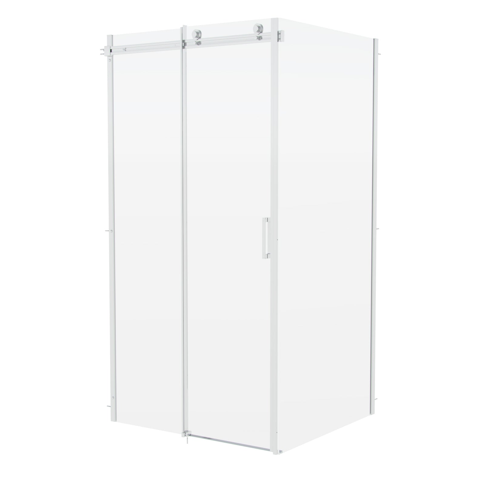 Saga Frameless 1000mm Sliding Door, Side Panel 900mm Enclosure & Tray