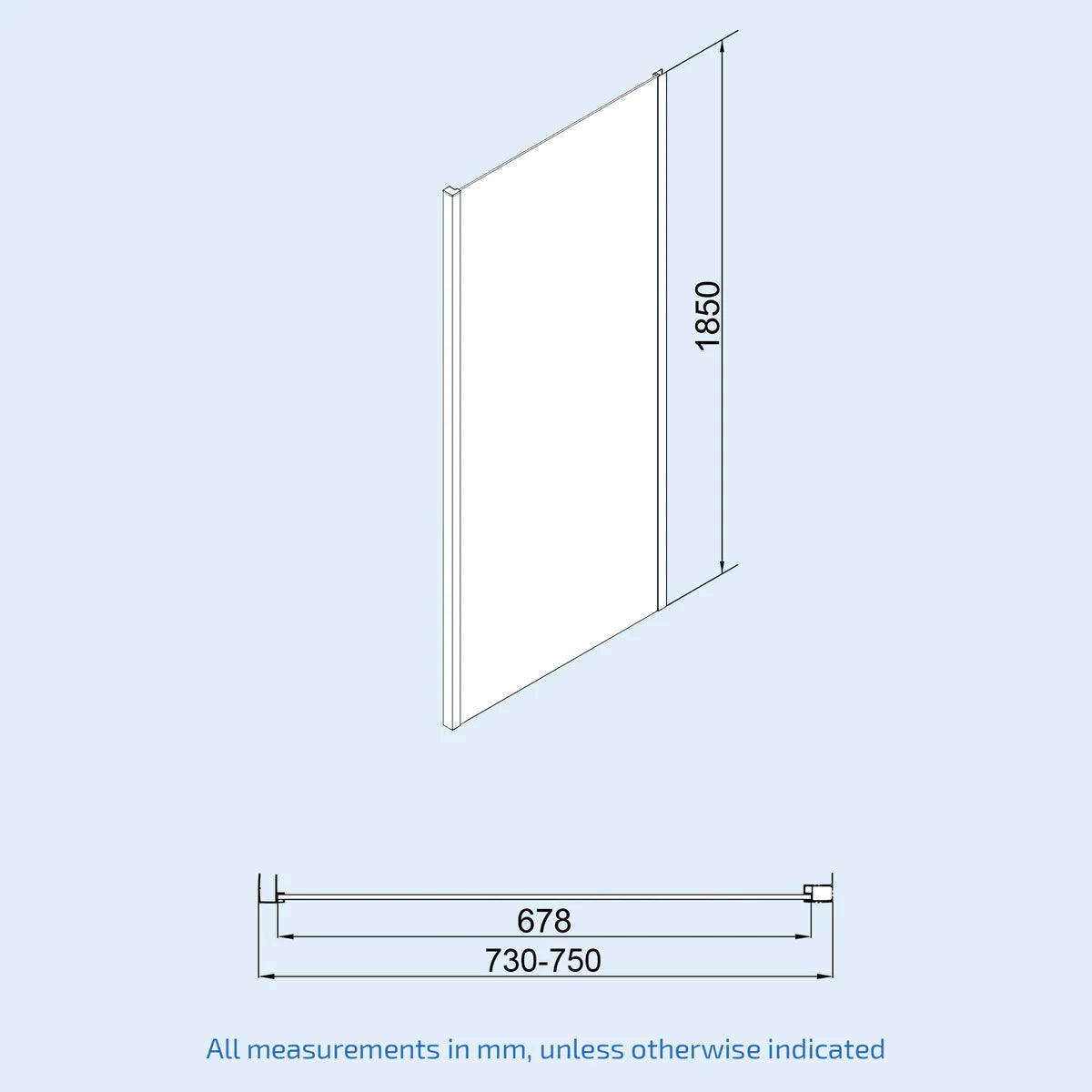 Brushed Brass 1000mm Bi-fold Shower Door 760mm Tempered Glass Panel