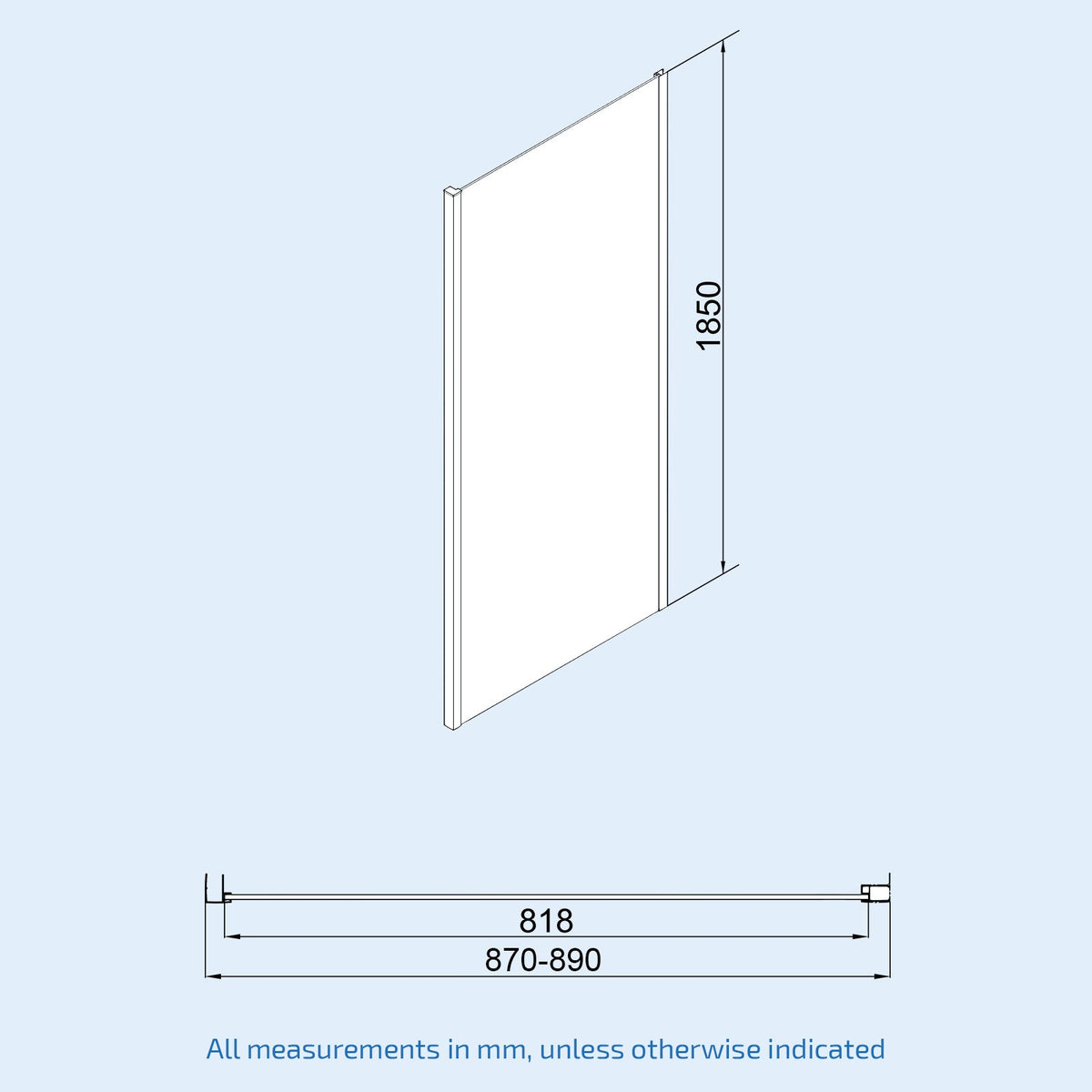 Sliding Shower Door Enclosure #Options_1000 x 900 mm|1100 x 900 mm|1200 x 900 mm|1400 x 900 mm|1500 x 900 mm|1600 x 900 mm|1700 x 900 mm