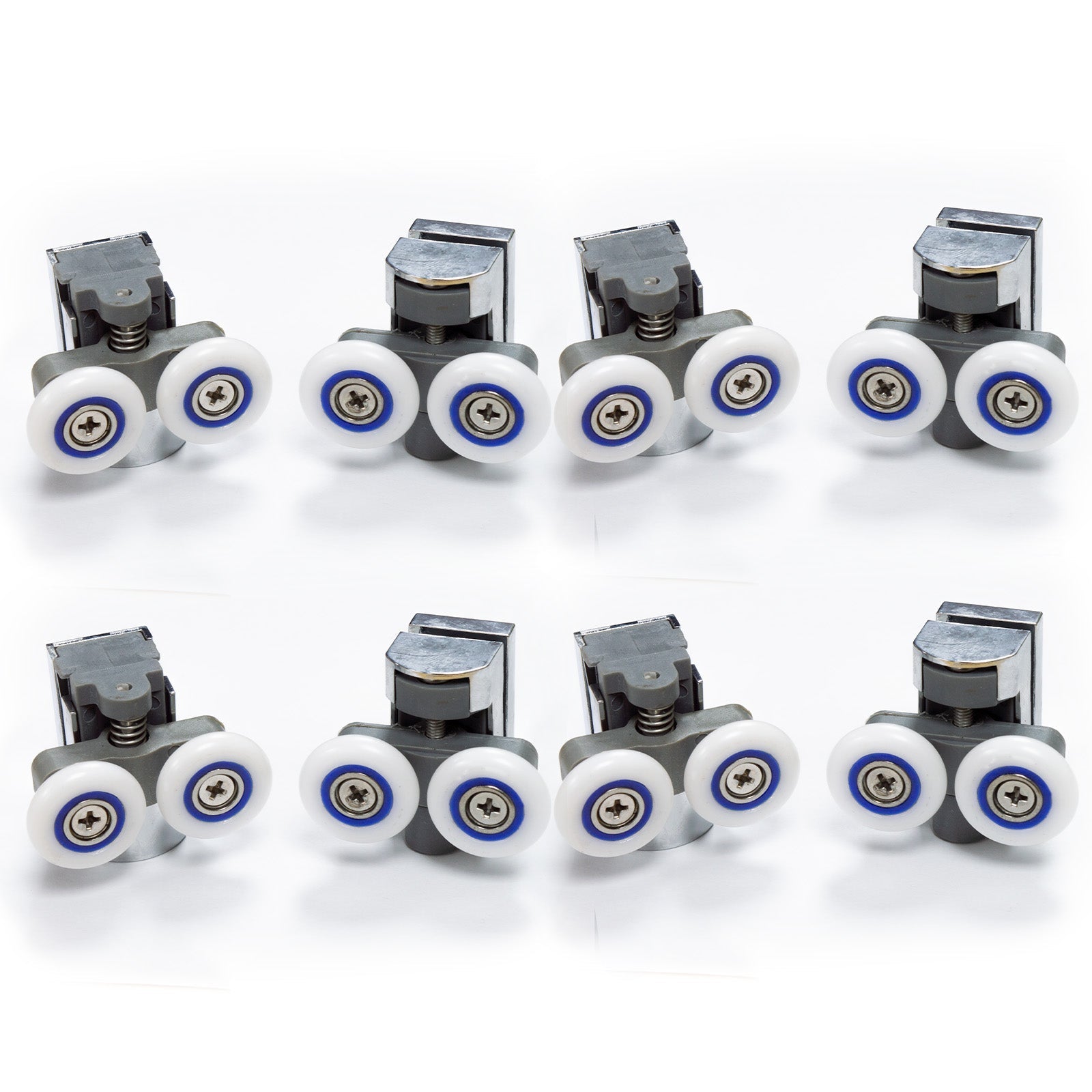 8 Shower Door Wheels 23mm 4 Top and Bottom Roller Runners Chrome