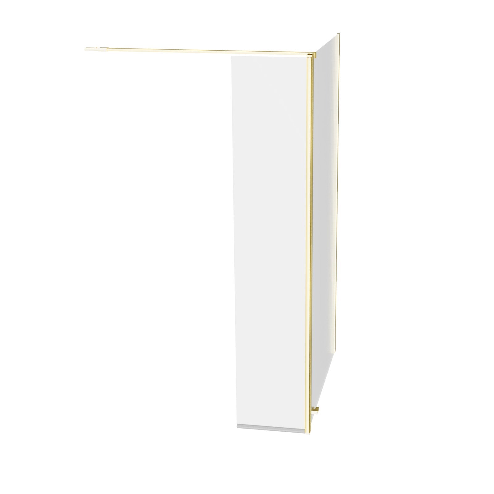 Brushed Brass 1200mm Wet Room Shower Screen 8mm Tempered Glass With 300mm Flipper Panel