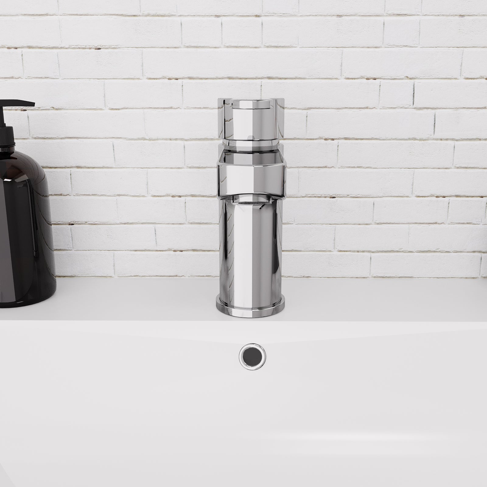 Modern Round Chrome Design Bathroom Basin Single Lever Mono Mixer Tap