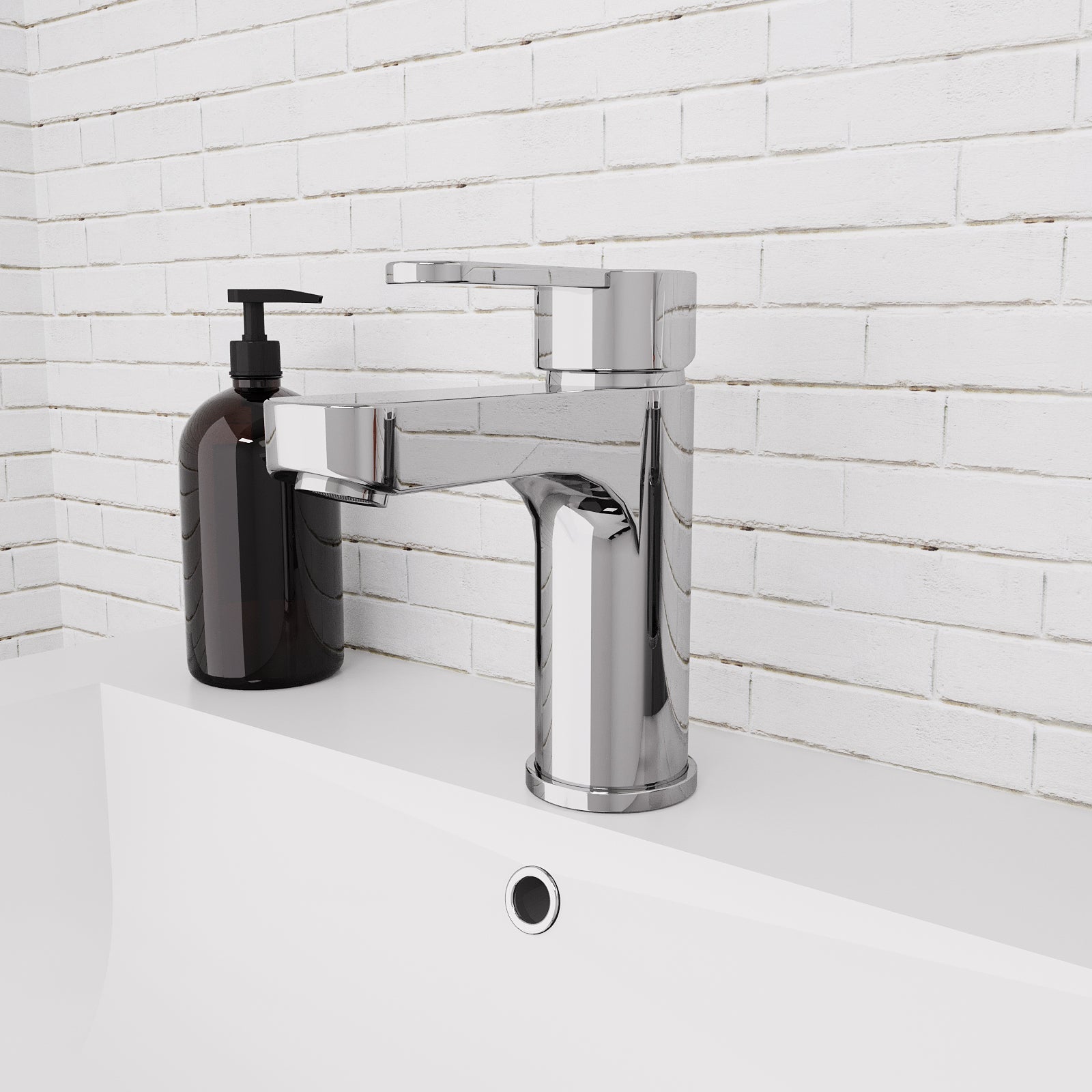 Modern Round Chrome Design Bathroom Basin Single Lever Mono Mixer Tap