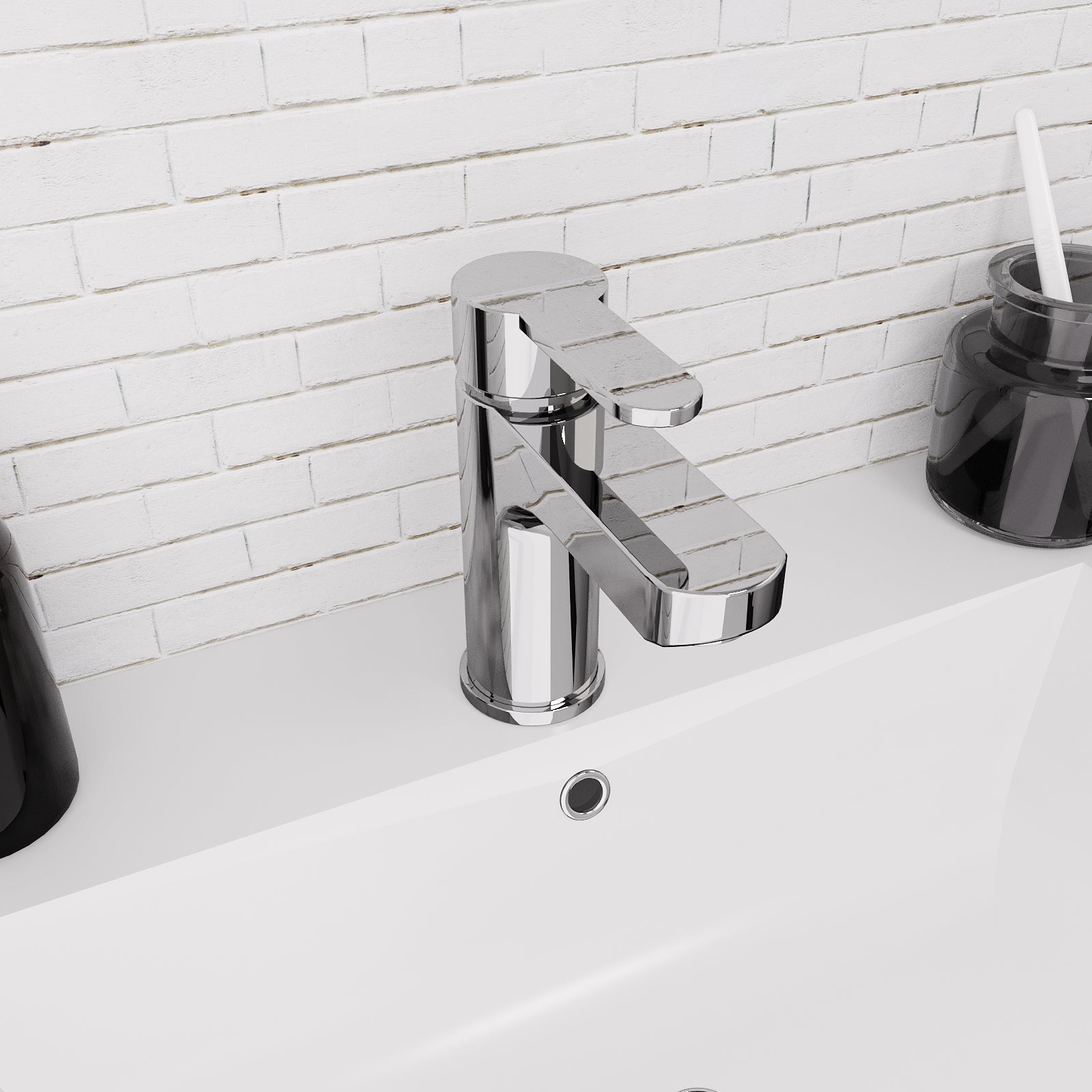 Modern Round Chrome Design Bathroom Basin Single Lever Mono Mixer Tap