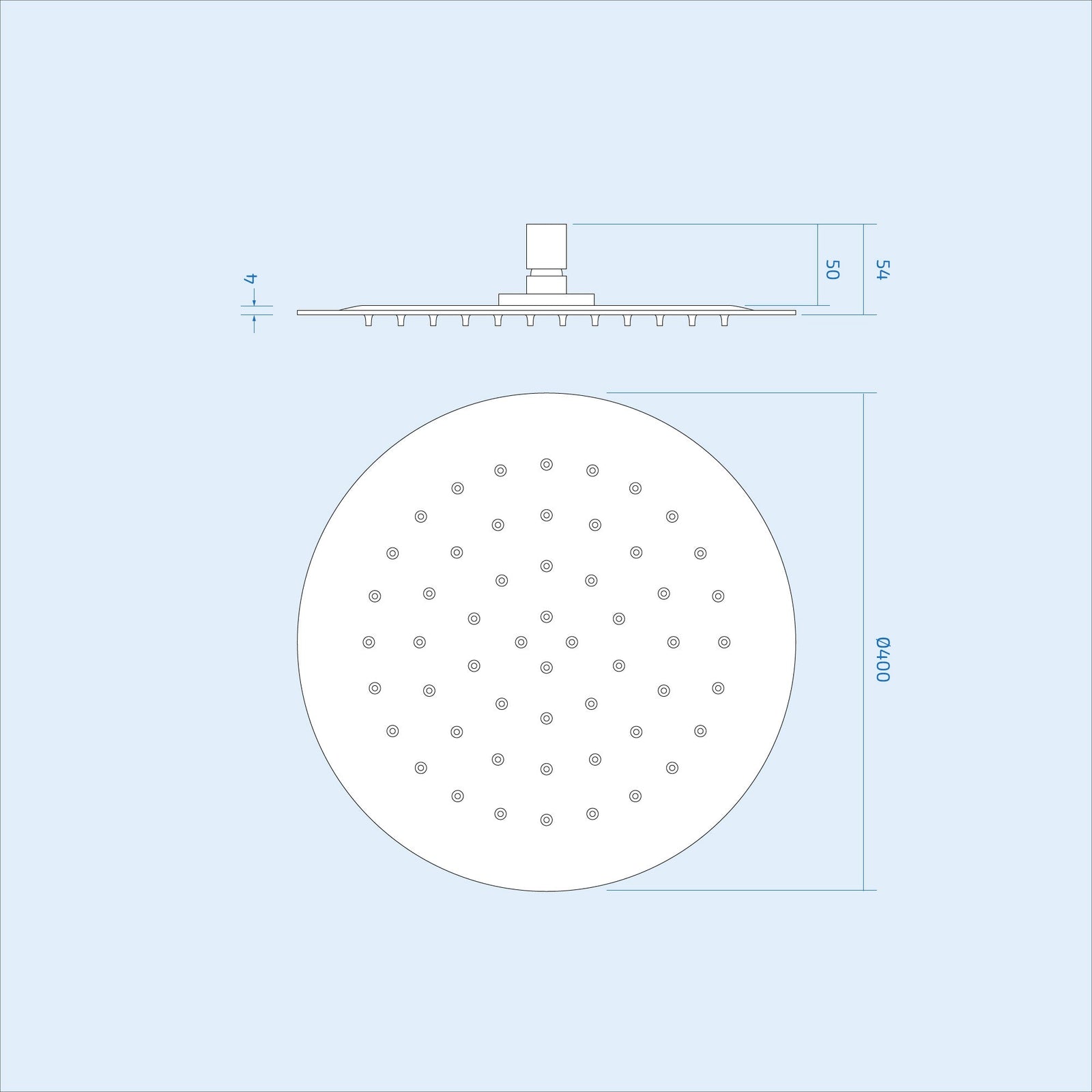 Round 400mm Ultra Thin Shower Head