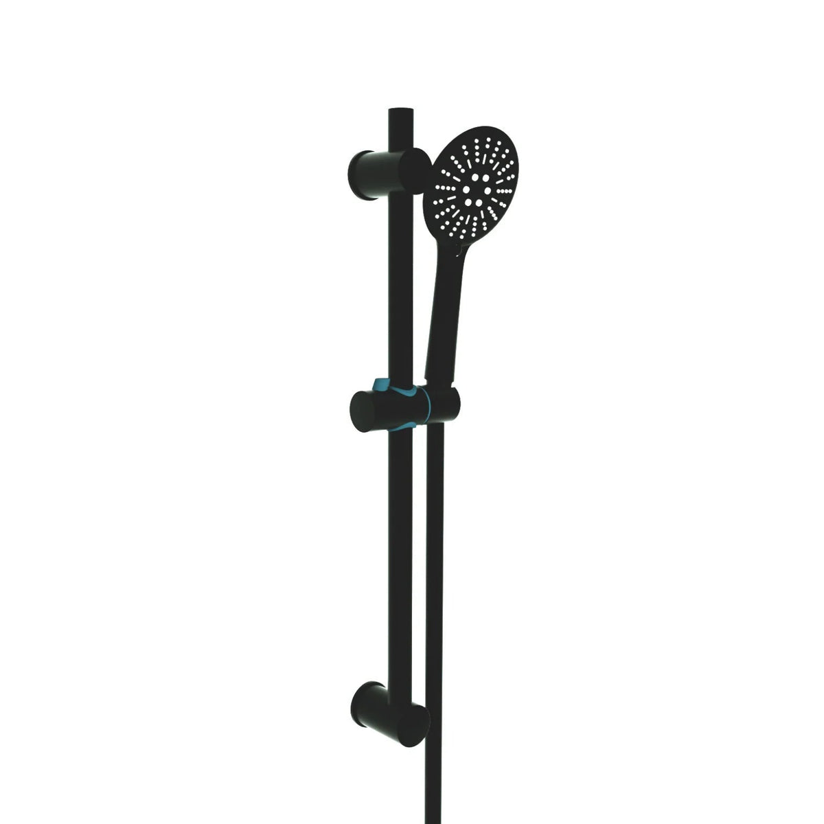 Kartell Nero Black Round Slider Rail Kit and Handset - SHO057NR
