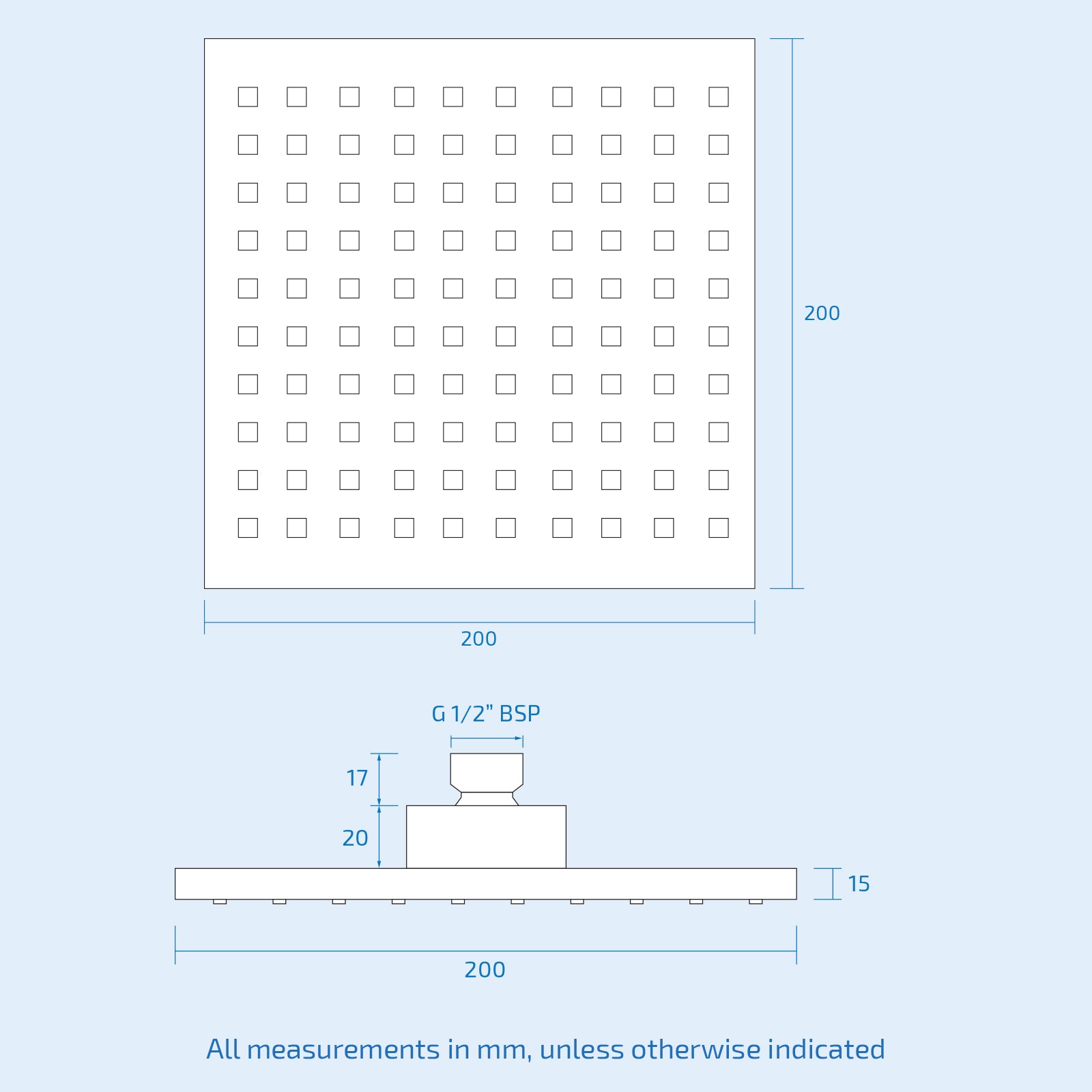 Rose Concealed Thermostatic Shower Mixer Abs Head & Power Massage Jet Set
