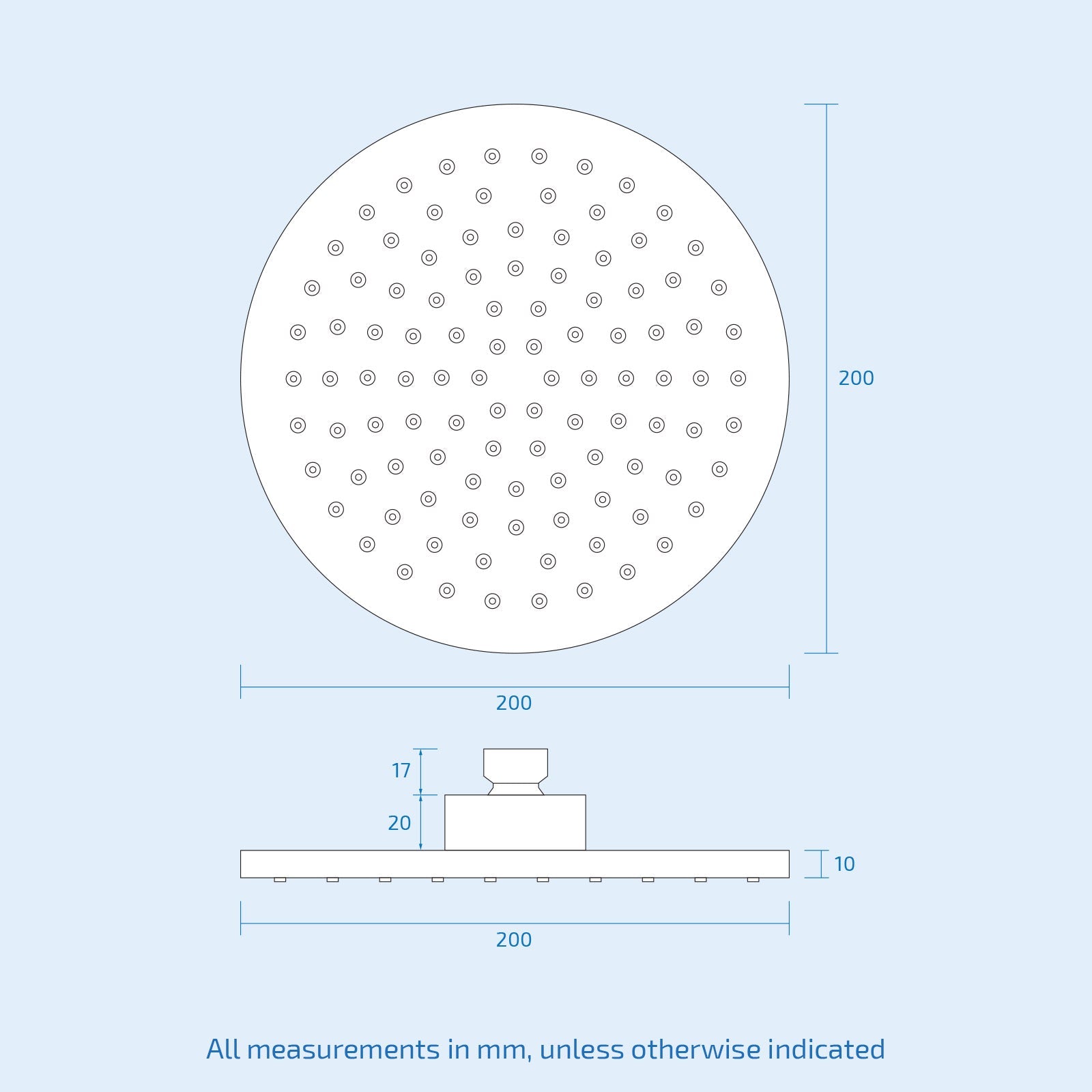 Flora Round 3 Way Concealed Thermostatic Mixer Shower Valve Pencil Handset Bath Filler