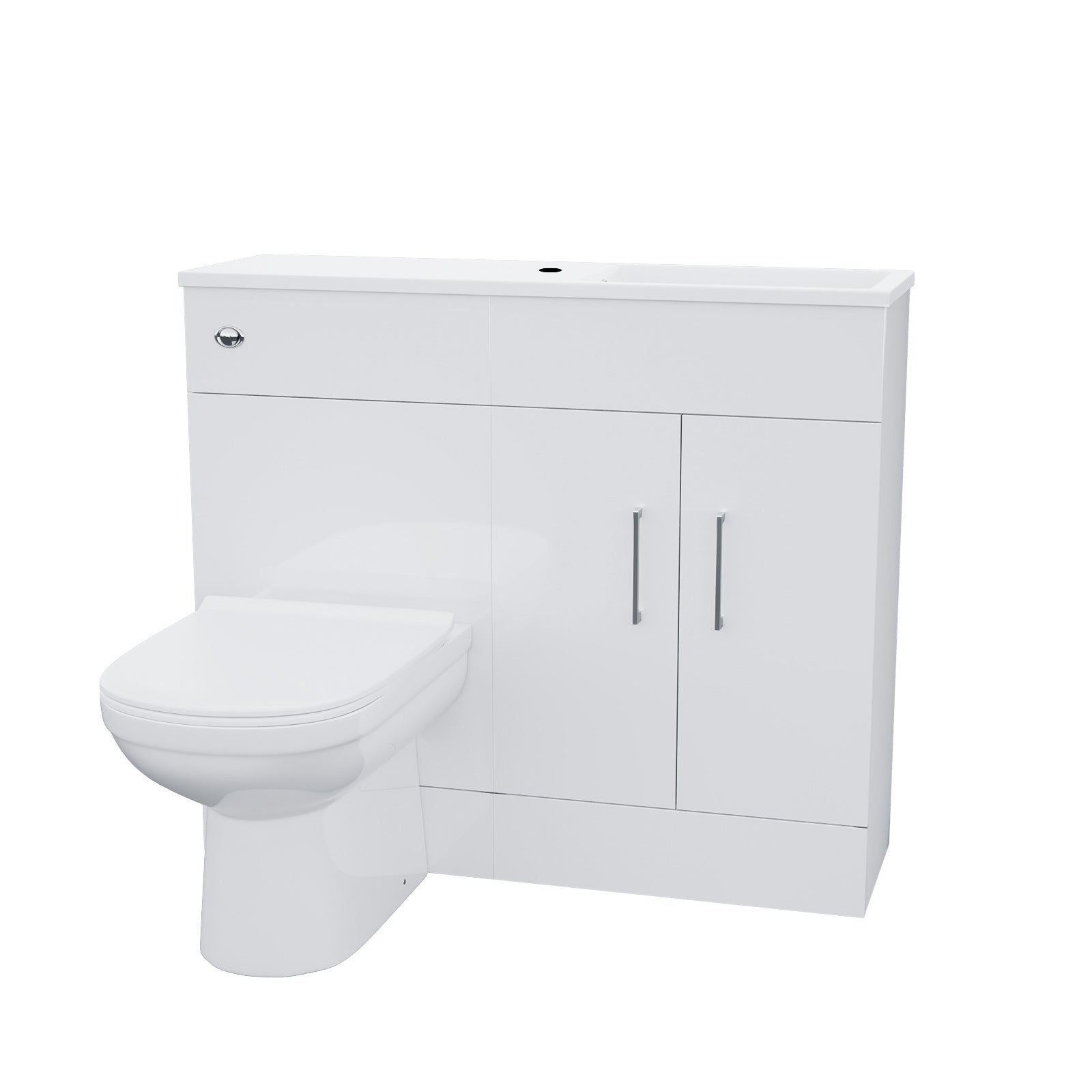 James White 1000mm Freestanding Slimline Vanity Basin WC Unit & BTW Toilet