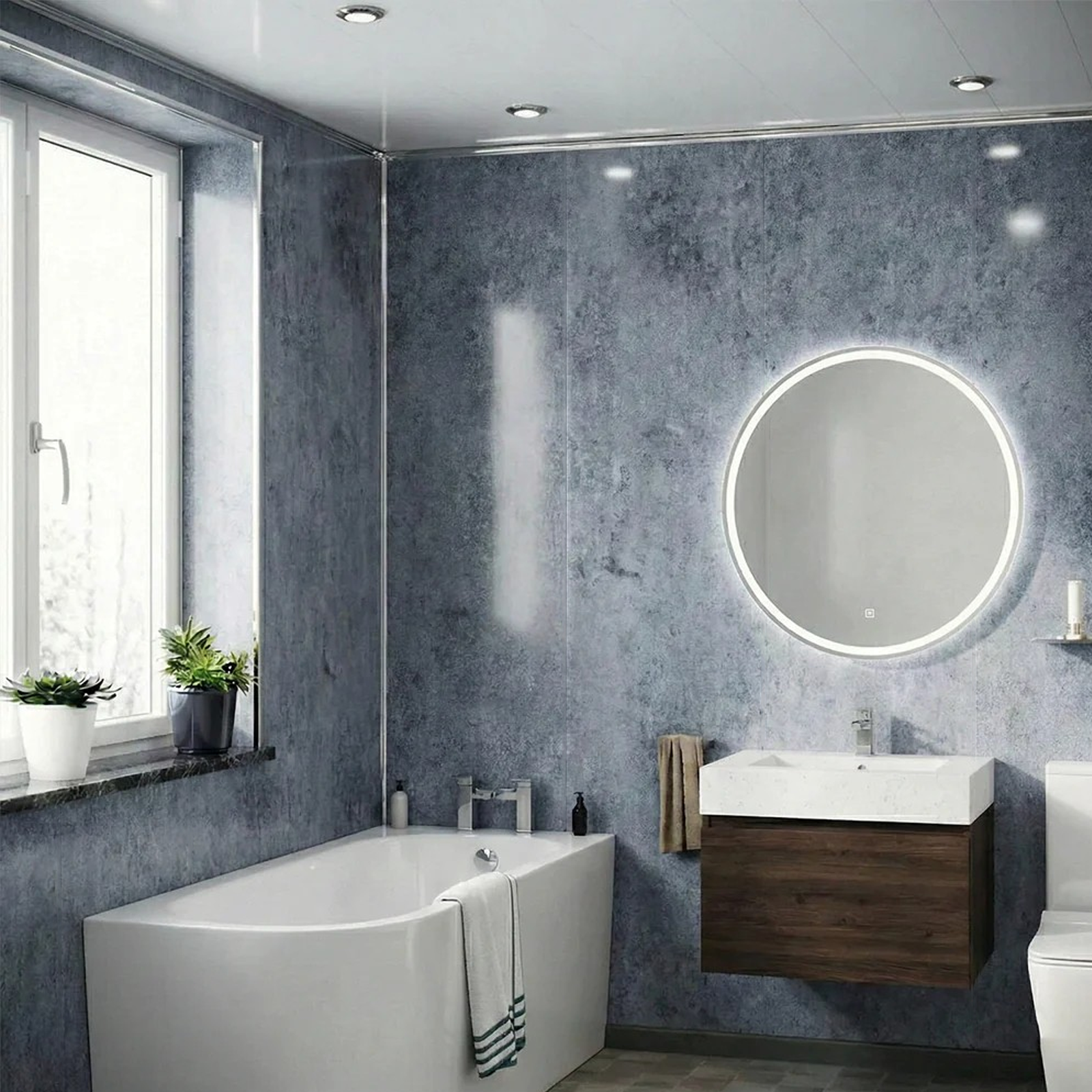 Galaxy Silver Metallic PVC Shower Wall Panel 1000mm x 2400mm x 10mm