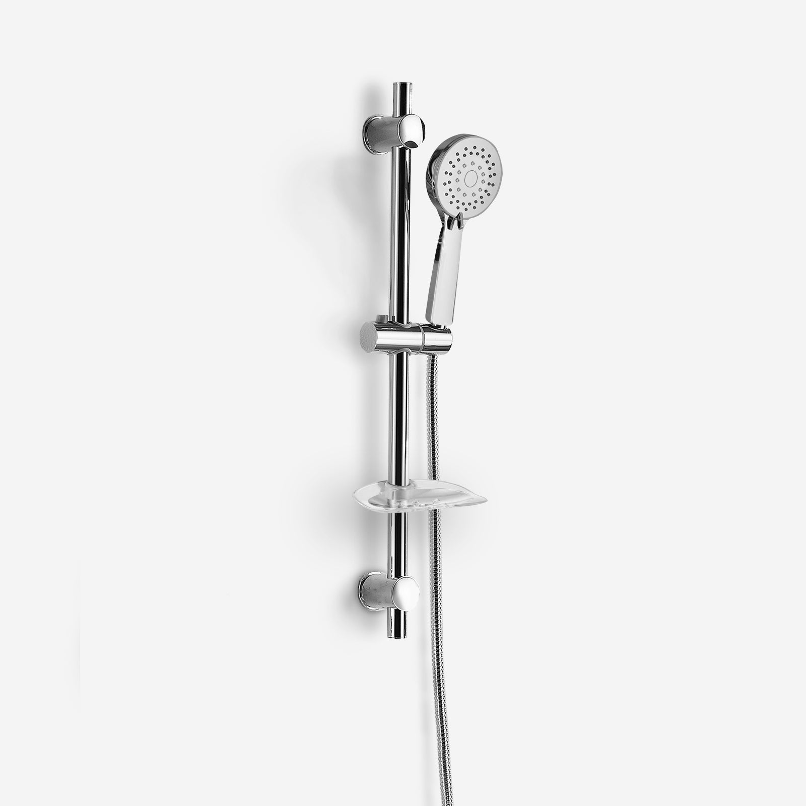 Lilly Thermostatic 2 Way Round Set - Slim Shower Head & Slider Rail Handset