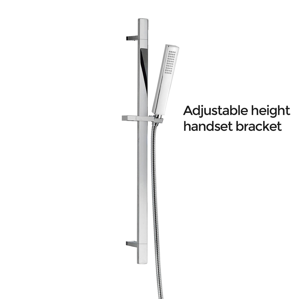 Rose Ceiling Rain Shower Head with Handset 2 Way Concealed Thermostatic Mixer