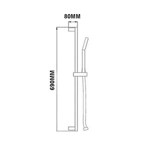 Ralph Traditional Solid Brass Slider Rail Shower Handset & 1.5m Shower Hose